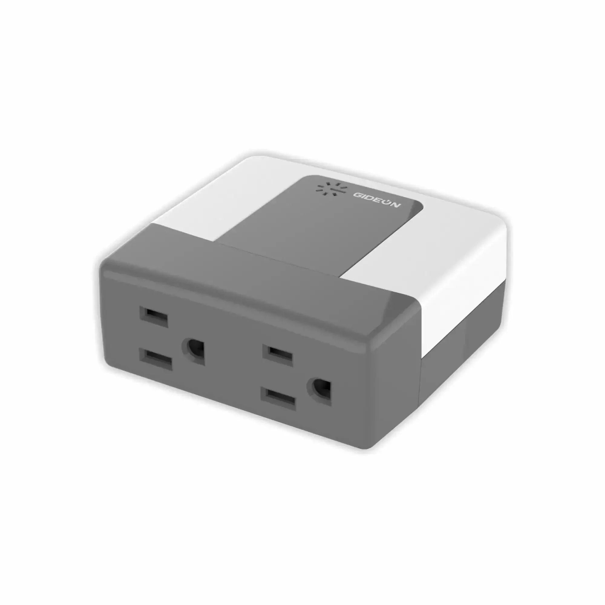 Two Outlet Wall Tap Surge Protector With Ground Protection Indicator Lights For Fridge And Washer 15A 120V 1800W Safe Plug In Power Strip For Home Appliances