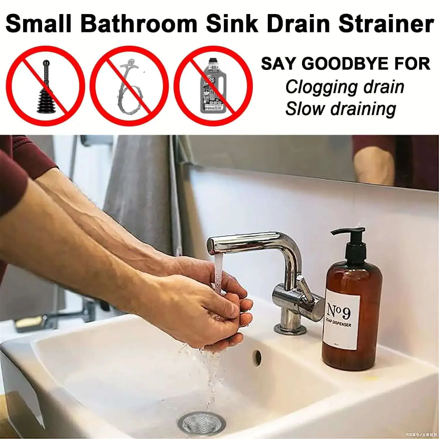 Two Pack 1.0 Inch Drain Strainer Mesh Basket For Sink Hair Catcher Stainless Steel Great For Bathroom Laundry Utility RV Mop Pool Slop Drain Filter That Stops Clogs And Keeps Drains Flowing - Image 2