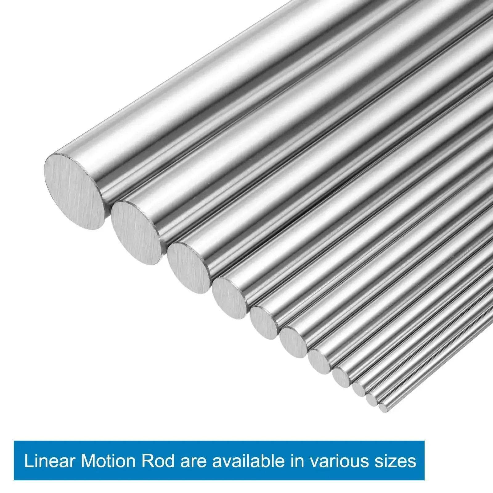 Two Pack 10mm X 350mm Linear Motion Rod Shaft Guide, Hardened Chrome Plated Steel Rail For 3D Printers And CNC Machines, High Precision Smooth Glide, 58-64 HRC Hardness, Corrosion Resistant - Image 4