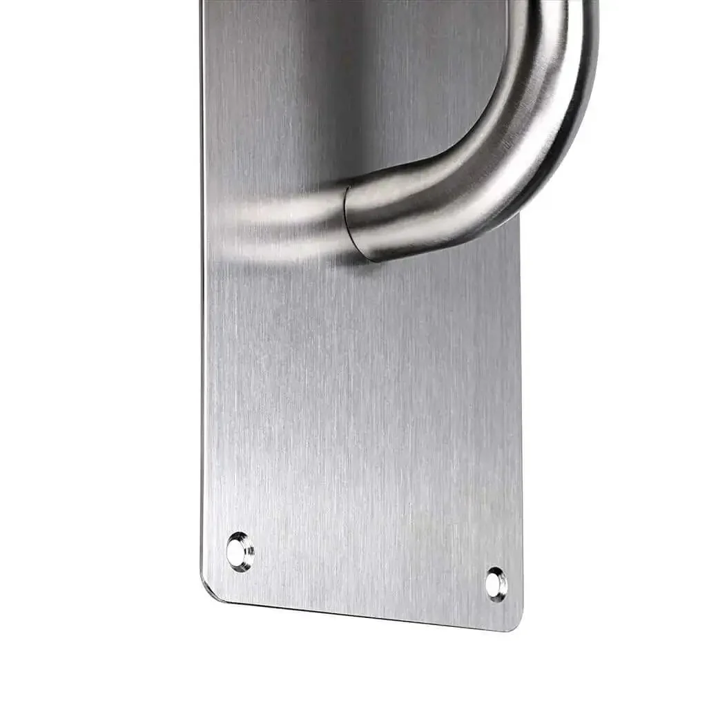 Two Pack 12 Inch Stainless Steel Door Handle Pull And Push Plate Built To Last Heavy Duty Gate Handle Bar For Home Office Warehouse Public Doors Fits Wooden Or Composite Doors With Screws Brushed Finish - Image 3