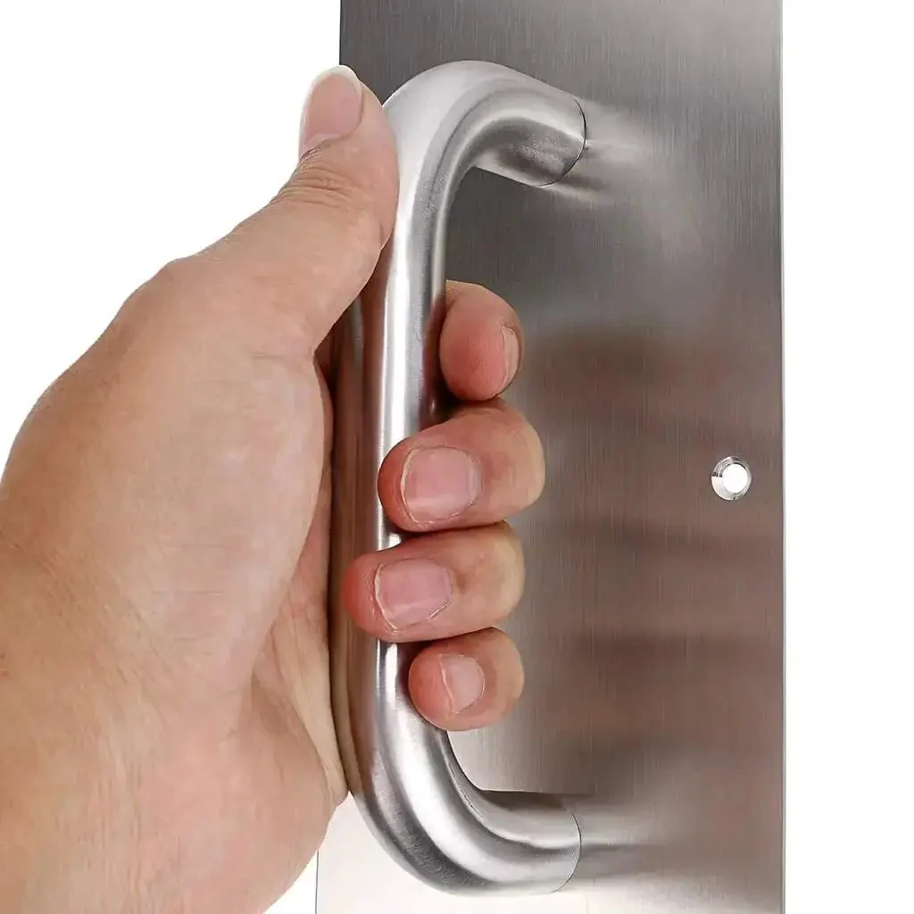 Two Pack 12 Inch Stainless Steel Door Handle Pull And Push Plate Built To Last Heavy Duty Gate Handle Bar For Home Office Warehouse Public Doors Fits Wooden Or Composite Doors With Screws Brushed Finish - Image 7