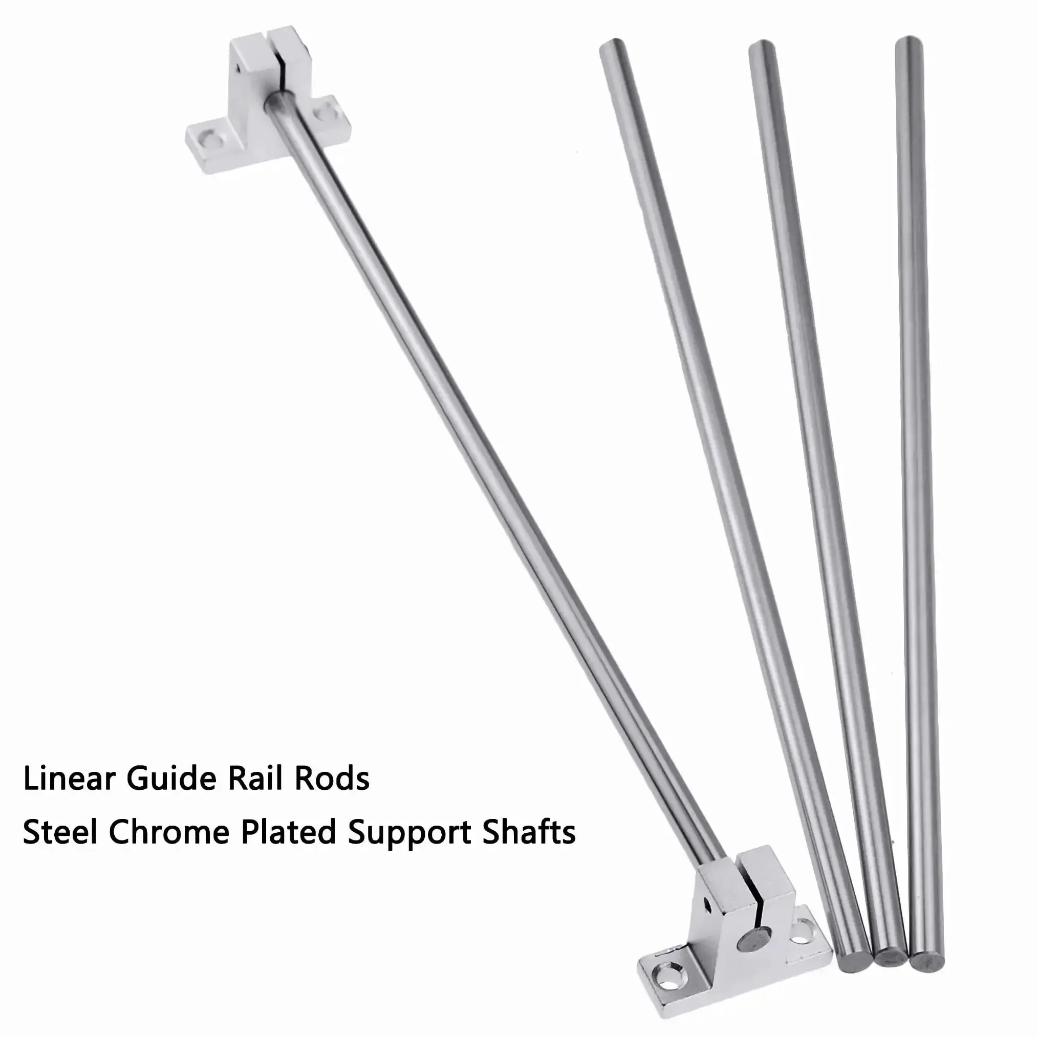Two Pack 12mm x 300mm Linear Guide Rails Set Chrome Plated Steel Shafts for 3D Printers and DIY CNC Machines Dope Precision Linear Motion Rods With 0.05mm Tolerance and Chamfered Ends - Image 2