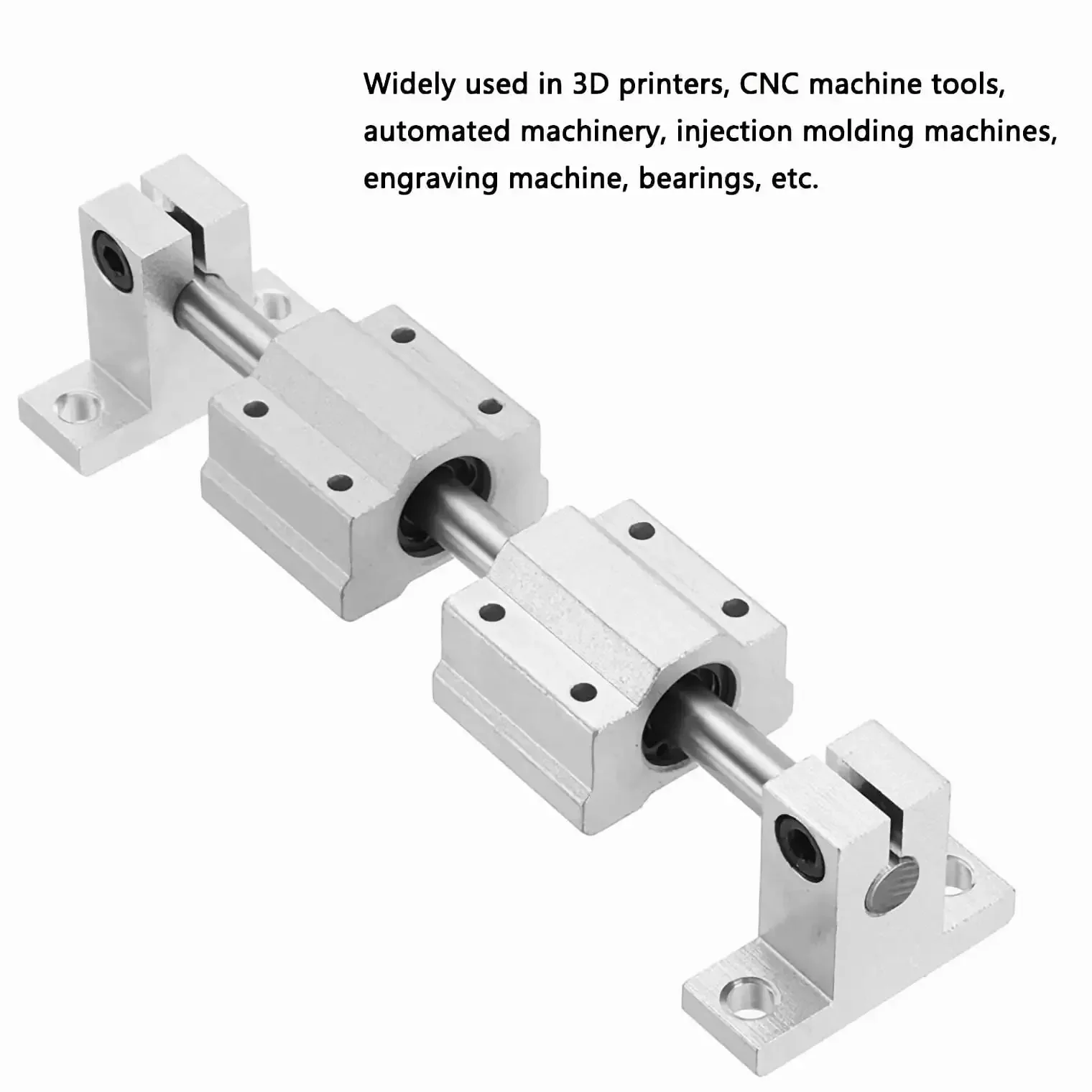 Two Pack 12mm x 300mm Linear Guide Rails Set Chrome Plated Steel Shafts for 3D Printers and DIY CNC Machines Dope Precision Linear Motion Rods With 0.05mm Tolerance and Chamfered Ends - Image 3