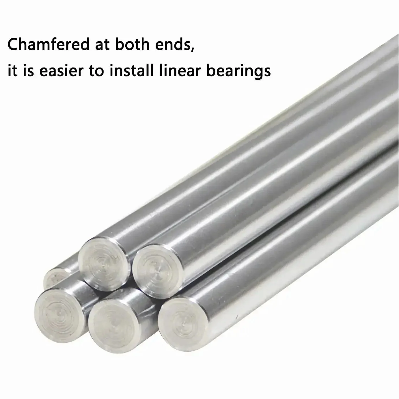 Two Pack 12mm x 300mm Linear Guide Rails Set Chrome Plated Steel Shafts for 3D Printers and DIY CNC Machines Dope Precision Linear Motion Rods With 0.05mm Tolerance and Chamfered Ends - Image 5