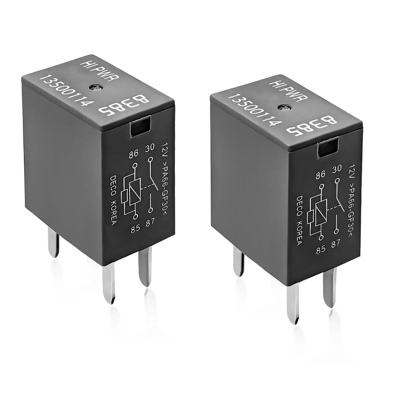 Two Pack 12V Car AC Relay 40A 4 Pin Quick Connect High Power Auto Relay For Cooling Fans And Electrical Systems Compatible With Most Vehicles Durable And Reliable Performance