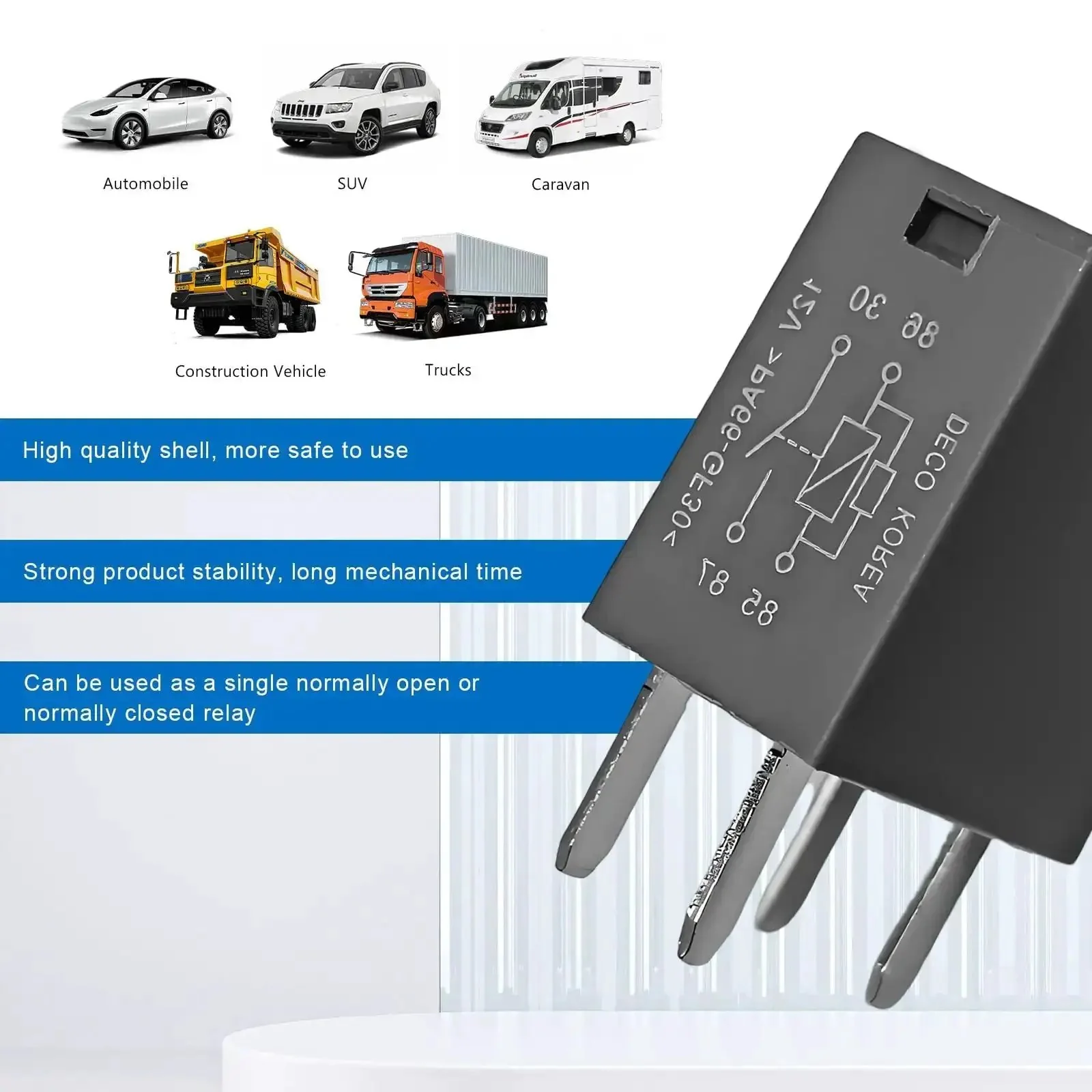 Two Pack 12V Car AC Relay 40A 4 Pin Quick Connect High Power Auto Relay For Cooling Fans And Electrical Systems Compatible With Most Vehicles Durable And Reliable Performance - Image 5