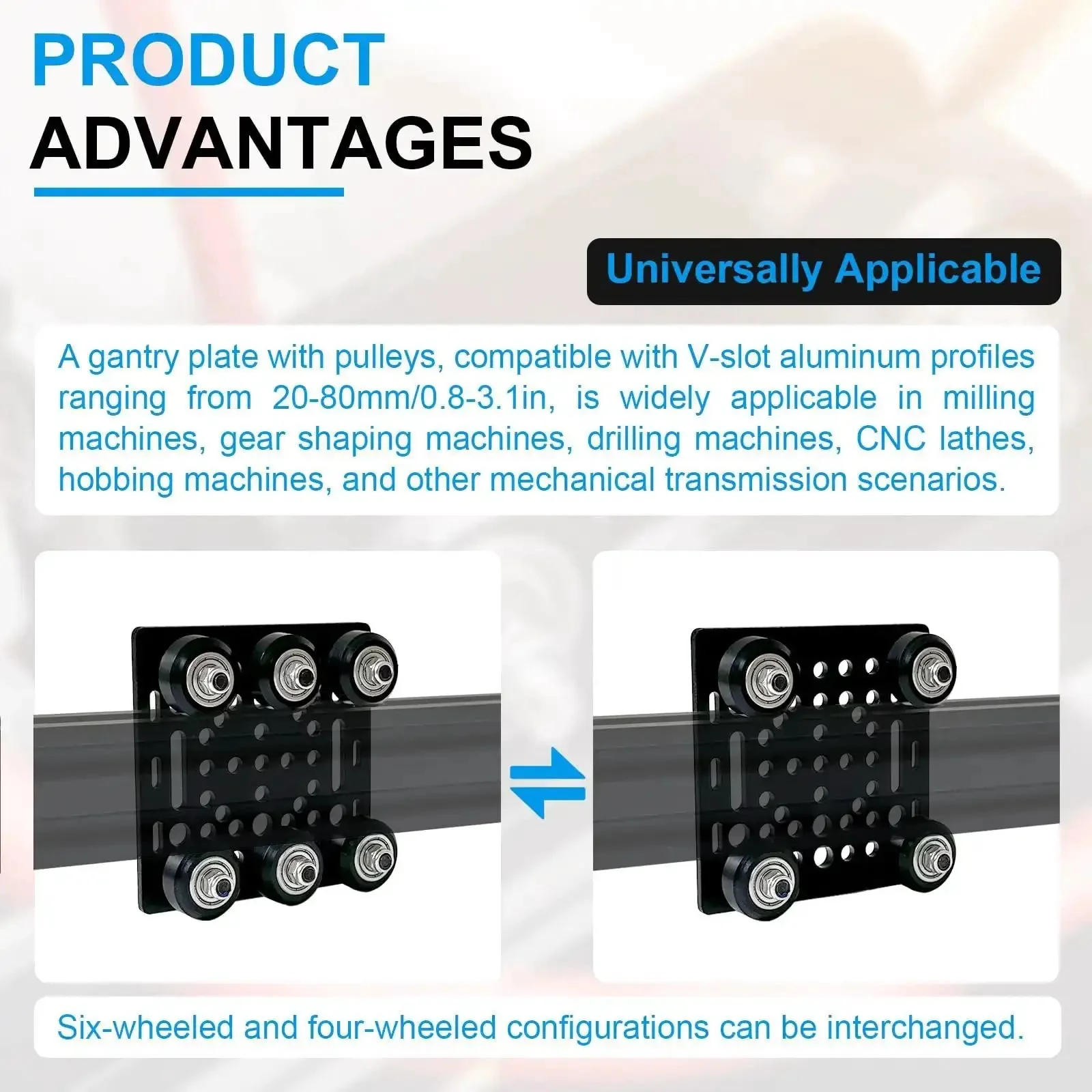 Two Pack 2040 V Slot Gantry Plates Assembled For 2040 V Slot T Slot Aluminum Extrusion 3D Printer Accessories Upgrade For Stronger Gantry Alignment And Smoother Motion - Image 3