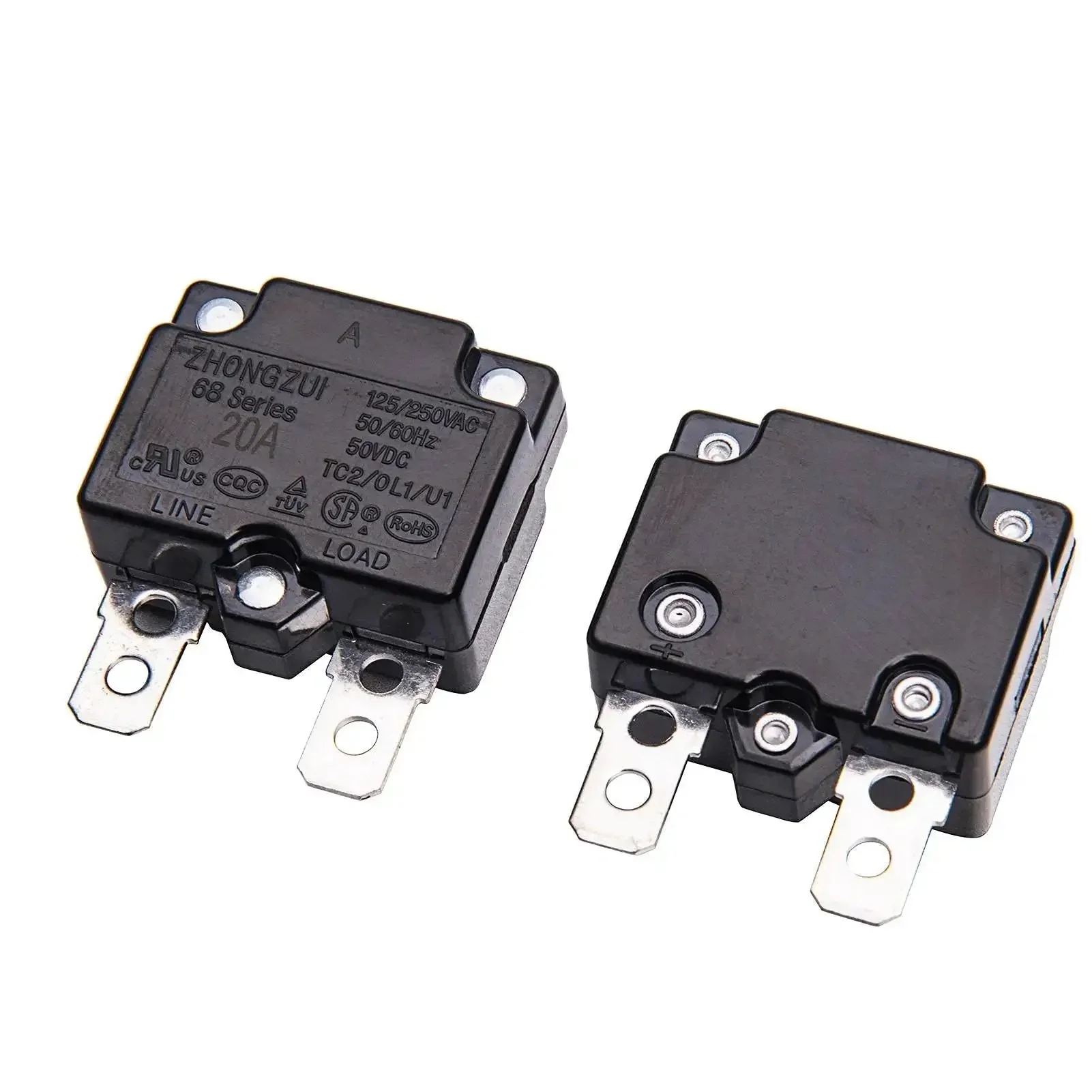 Two Pack 20A Auto Reset Circuit Breaker For Kids Ride On Toys Cars 125 To 250 Volt AC And 50 Volt DC Overload Protection Thermal Switch Safe Replacement For Electric Car Accessories - Image 3