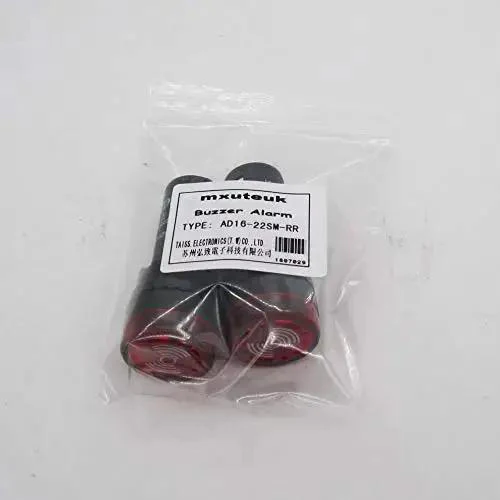 Two Pack 22mm Red LED Buzzer Alarm Signal Light 24V AC DC Indicator With High Brightness LED And Loud Speaker For Industrial Warnings And On Site Alerts - Image 2