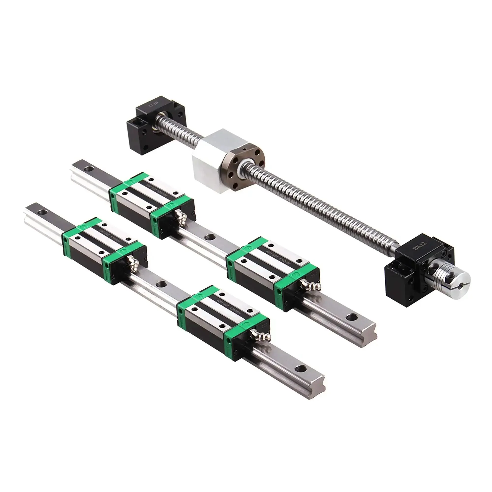Two Pack 300mm Linear Rail and 300mm RM1605 Ballscrew CNC Kit With BF12 BK12 End Supports, Coupling, DSG16H Nut Housing, and Slide Blocks for DIY Routers, Lathes, and Mills - Image 9