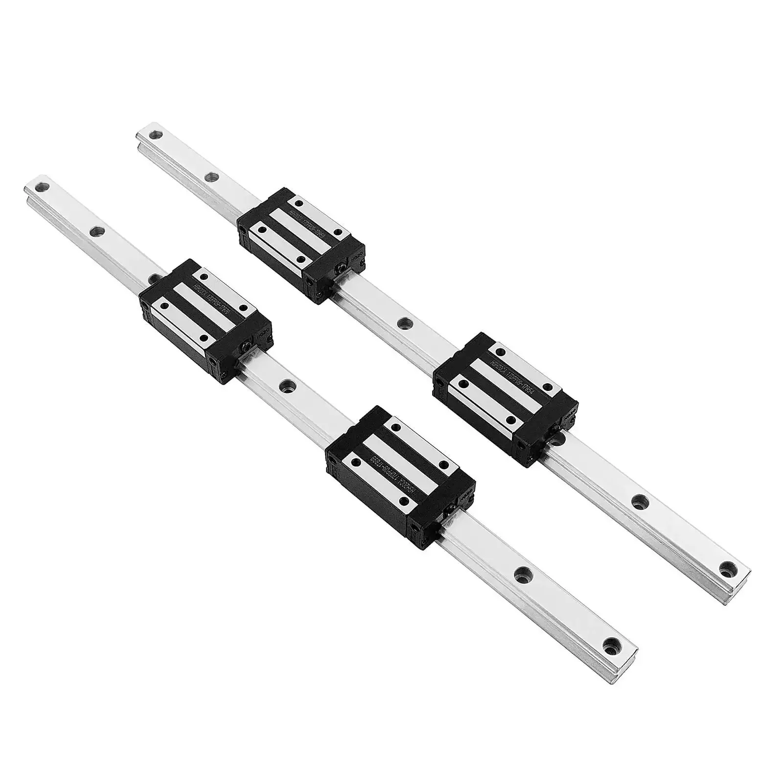 Two Pack 350mm Linear Sliding Rail Guide With Four HGH20CA Carriages For 3D Printers CNC Machines And Routers, Smooth Low Noise Motion, Steel Bearing Rails - Image 7