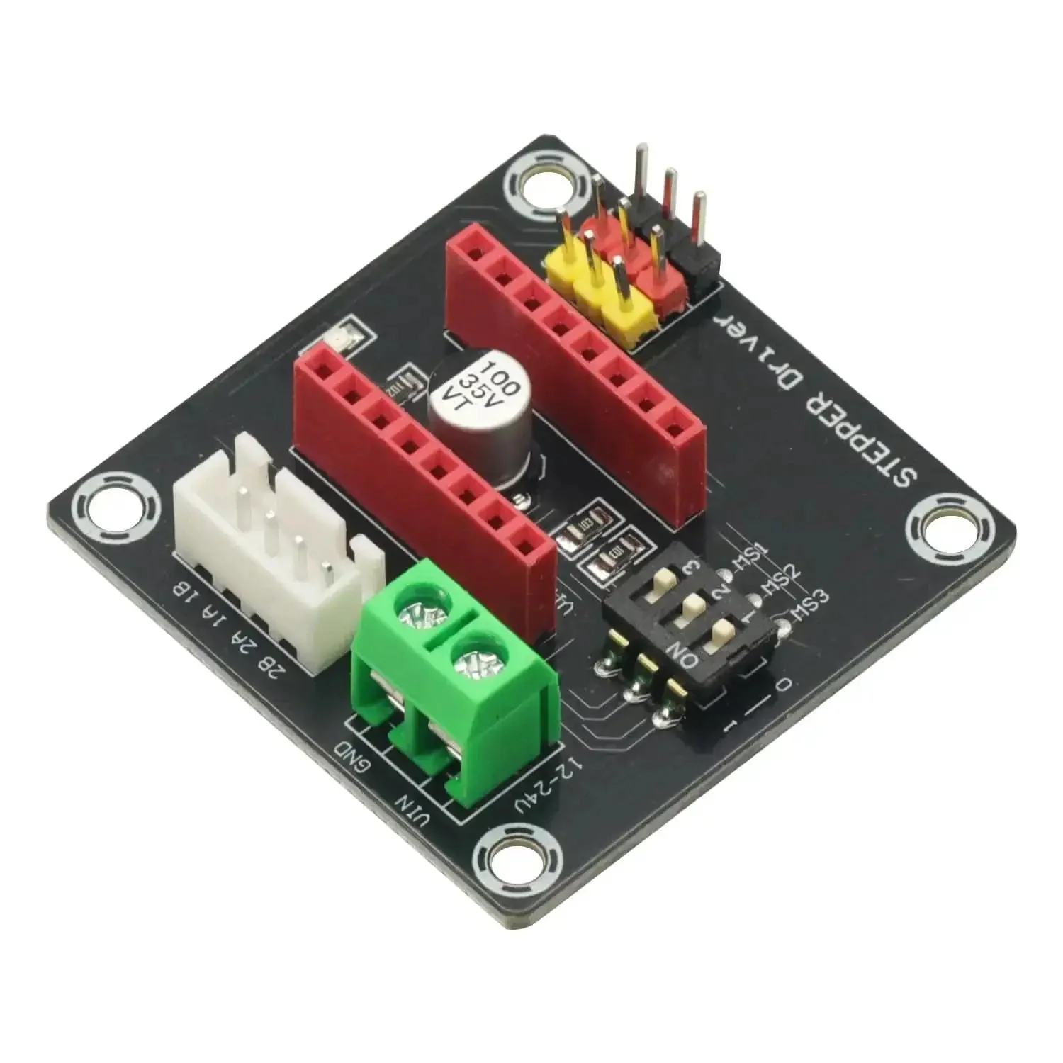 Two Pack 42 Channel Stepper Motor Driver Expansion Board For DRV8825 A4988 3D Printer Control Shield Module With Direct Interface For Direction Enable And Speed 5V Logic 12 To 30V Input Easy Upgrade - Image 3