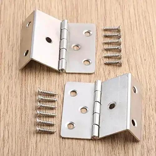 Two Pack 43 By 17mm Zinc Alloy Cabinet Door Hinges For Furniture Decor, Vintage Retro Style Hardware For Jewelry Boxes And Luggage, Durable Antique Bronze Or Silver Finish, Easy Install, No Fuss, Stable And Non Deforming - Image 5
