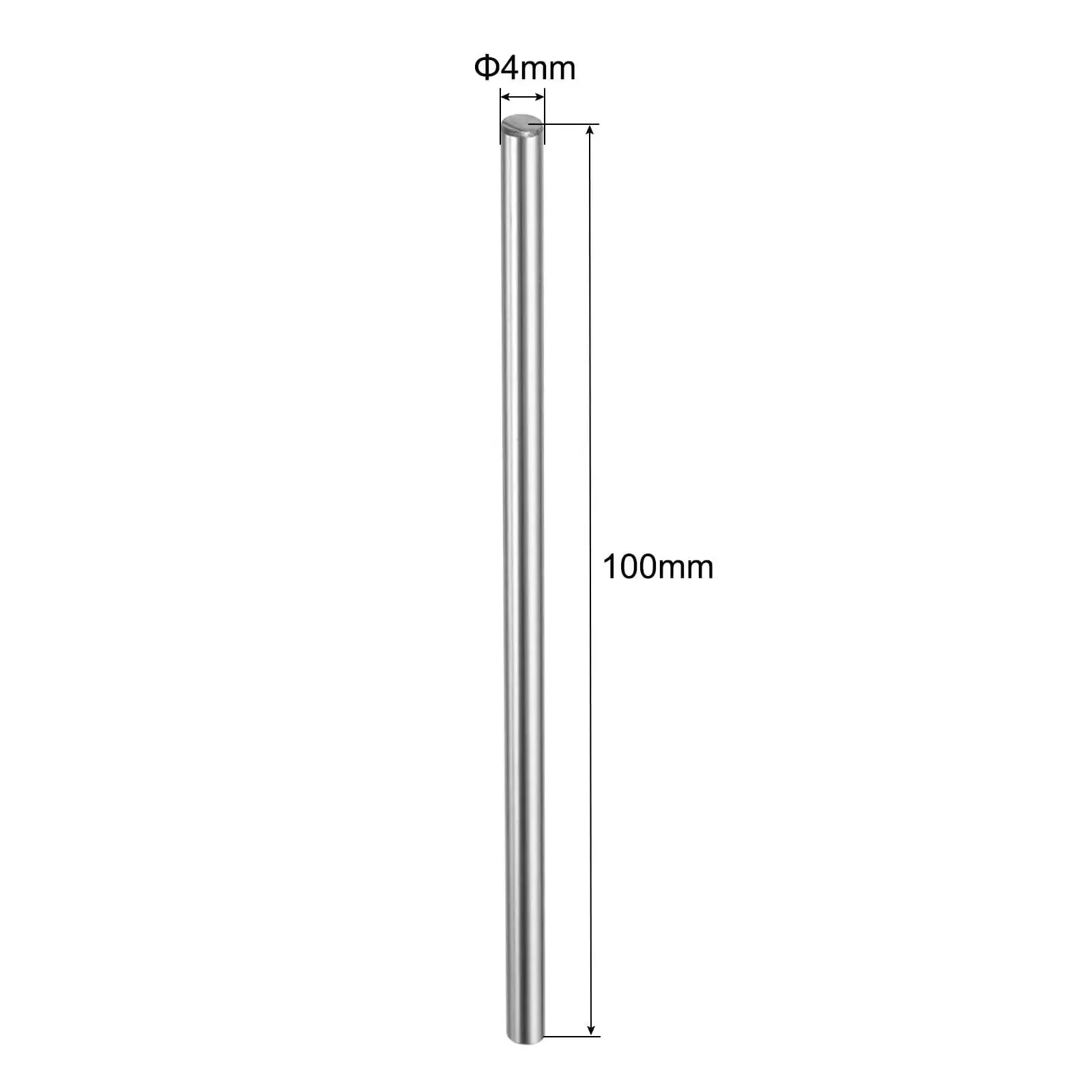 Two Pack 4mm By 100mm Linear Motion Rod Guide Shaft, Case Hardened Chrome Plated Steel, Ultra Smooth Precision Rail For 3D Printers And CNC Machines In DIY Setups - Image 7