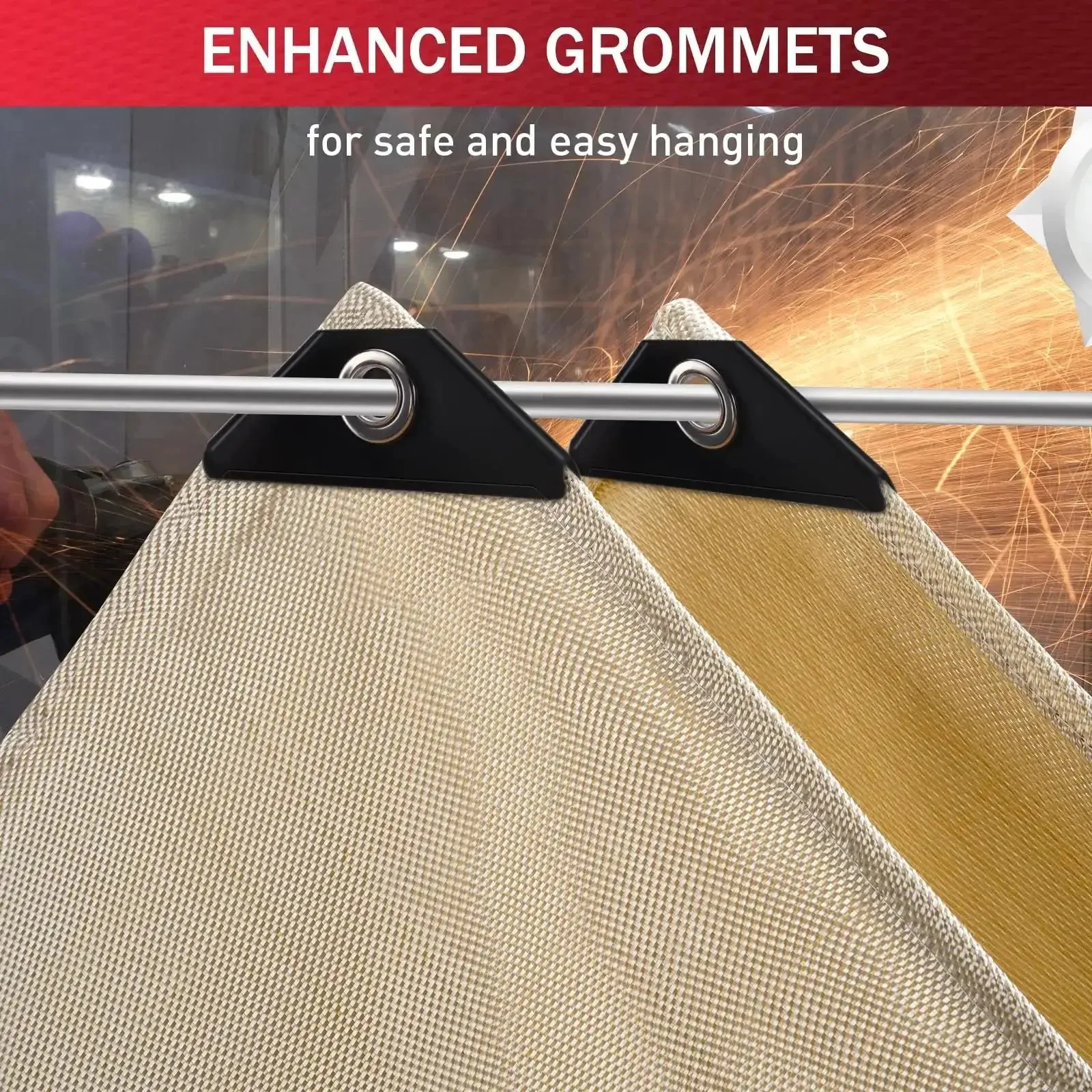 Two Pack 4x6 Ft Welding Blankets, Beefy Heavy Duty Fiberglass Heat Resistant Fabric That Withstands Up To 1022F, Fire Resistant Shield For Industrial Welders, Smoker, Grill, Camping, And High Temp Insulation - Image 4