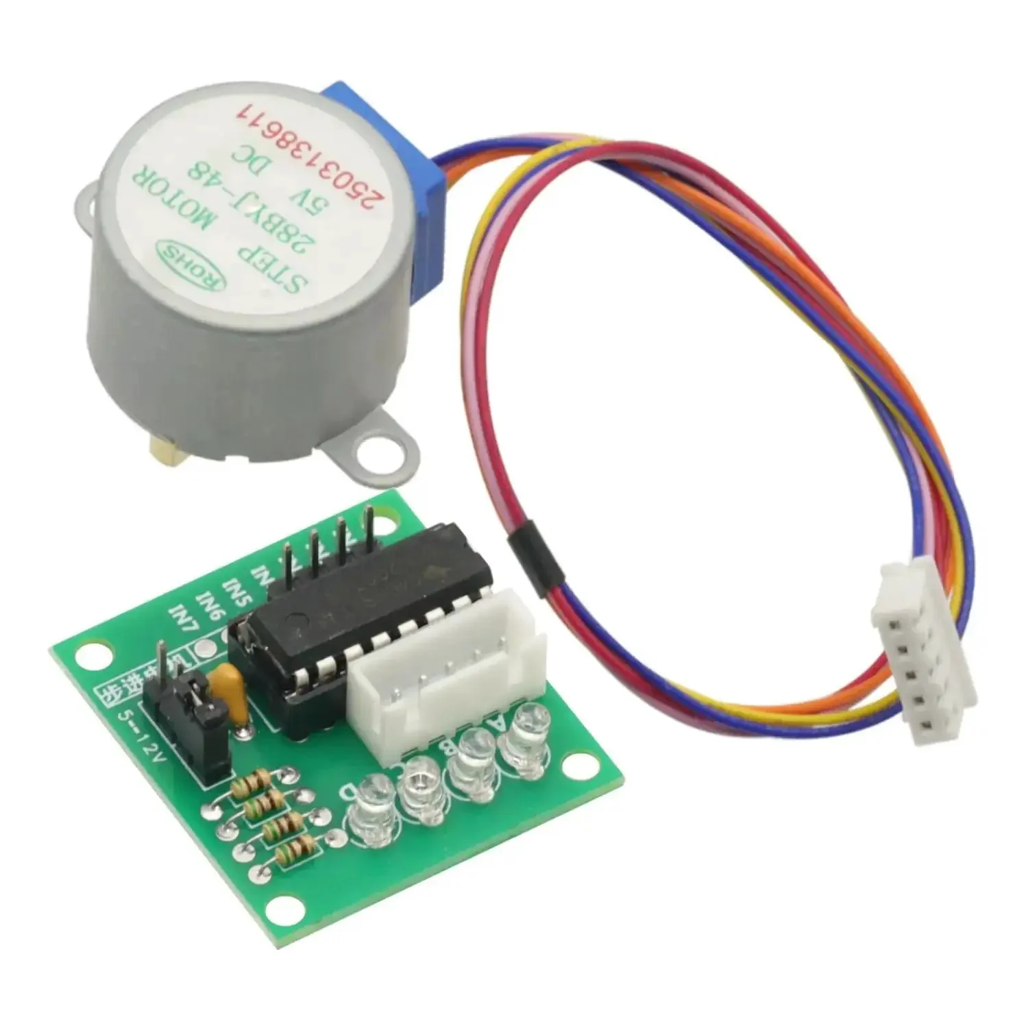 Two Pack 5V 4-Phase 28BYJ-48 DC Stepper Motor With ULN2003 Driver Board For Arduino Raspberry Pi PIC MCU DIY Projects, Perfect For Hobby Robotic Builds And Easy Motor Control - Image 5