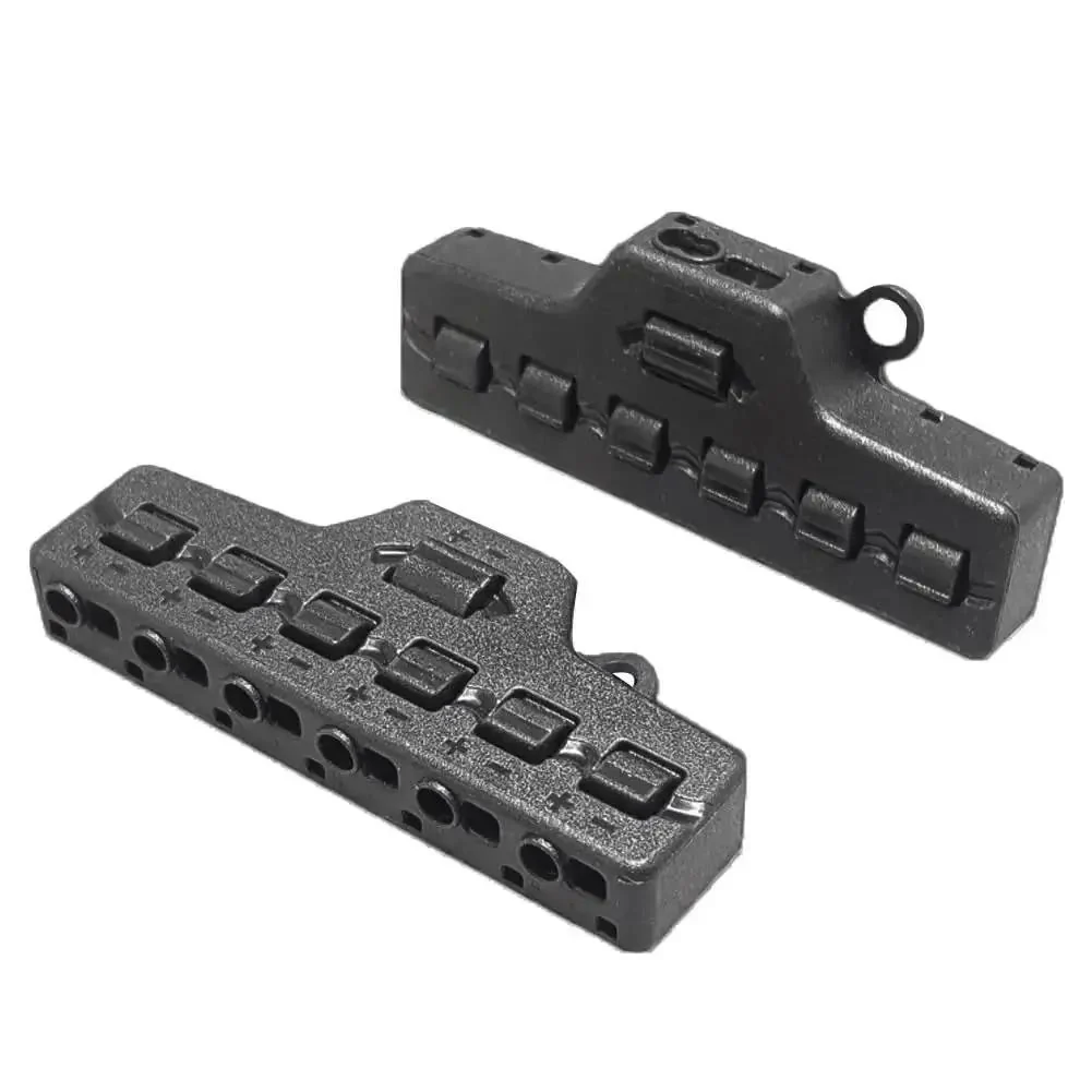 Two Pack 6 Port Wire Connector Splitter Distributor 1 In 6 Out Quick Push In Terminal Block TL-106 Parallel Constant Voltage Type Electrical Connector For LED Lighting Plug And Play Ready
