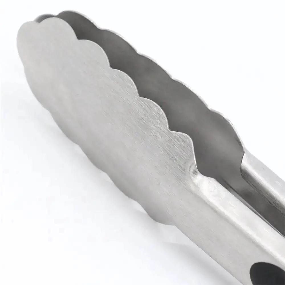 Two Pack 9 Inch And 12 Inch Stainless Steel Kitchen Tongs With Locking Mechanism Brushed Black Finish Ergonomic Grip For Grilling Sauteing And Serving - Image 9
