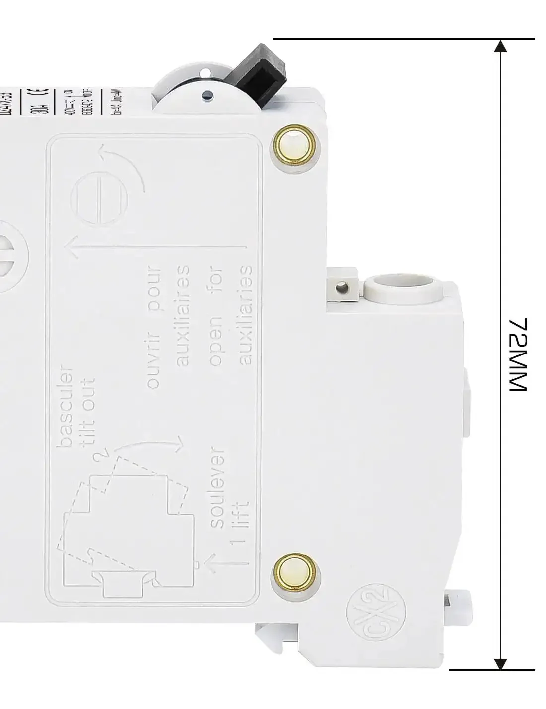 Two Pack AC DC Miniature Circuit Breakers 30 Amp Single Pole With Beefed Up Thermal Magnetic Trip For 12 To 48V DC And 90 To 480V AC Solar Disconnect Switch DIN Rail Mount RV Battery Isolator PV Array MCB - Image 2