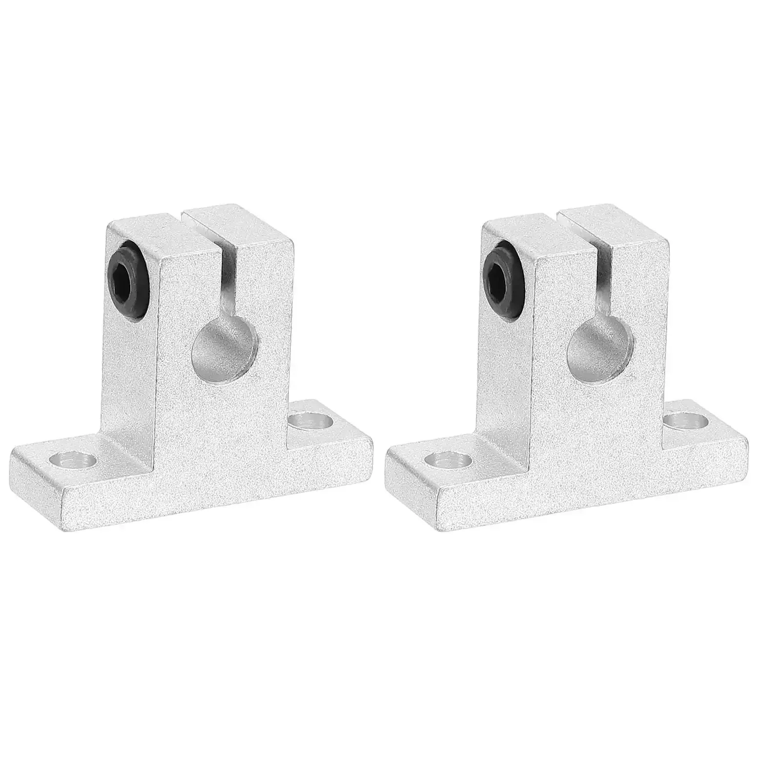 Two Pack Aluminum Linear Motion Rod Rail Clamp Guides For 8mm Shafts, Rig Ready Lightweight CNC Rails, Durable Mounts, Precision Fit, Smooth Sliding, 42x13.5x33mm Size With 5.5mm Mount Holes