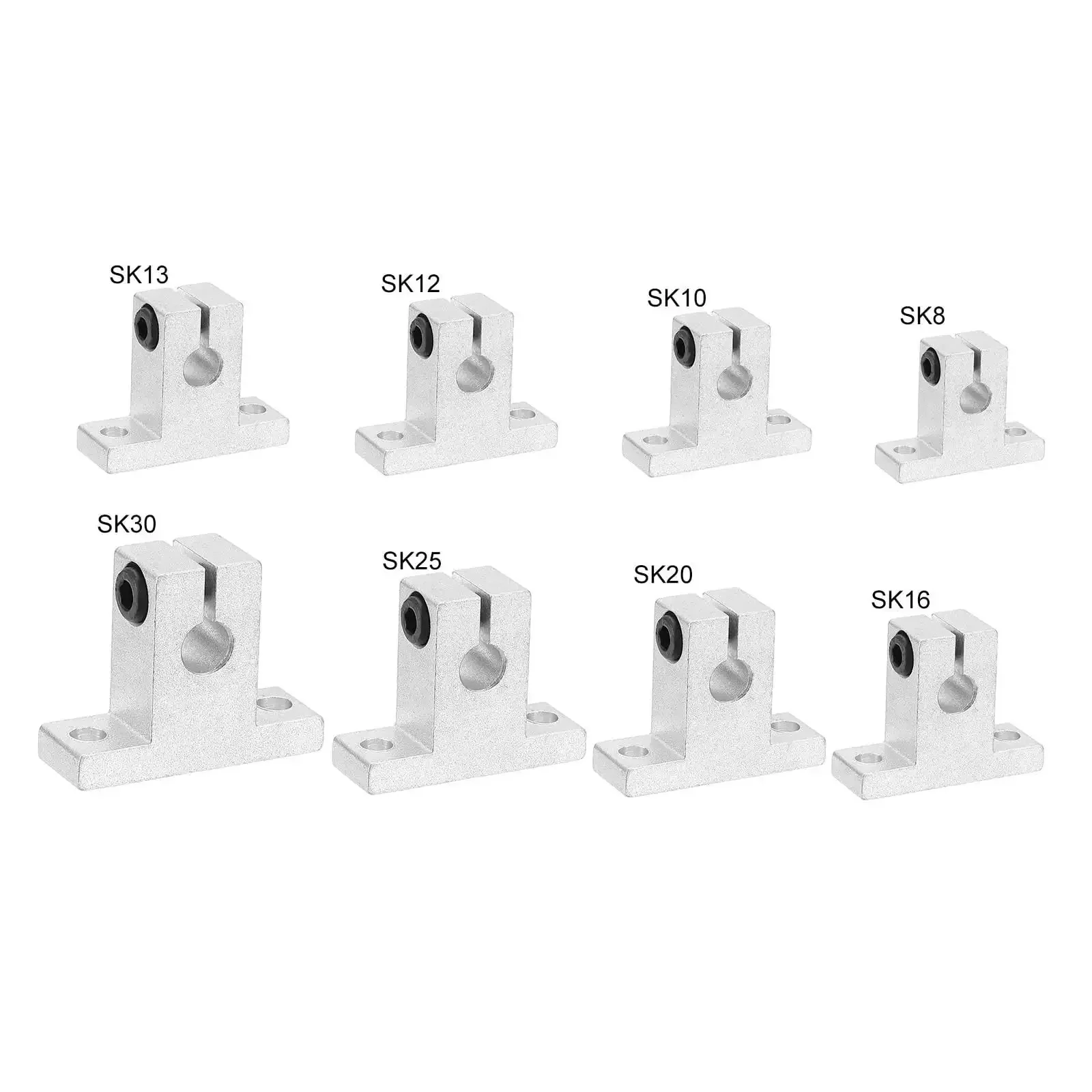 Two Pack Aluminum Linear Motion Rod Rail Clamp Guides For 8mm Shafts, Rig Ready Lightweight CNC Rails, Durable Mounts, Precision Fit, Smooth Sliding, 42x13.5x33mm Size With 5.5mm Mount Holes - Image 5