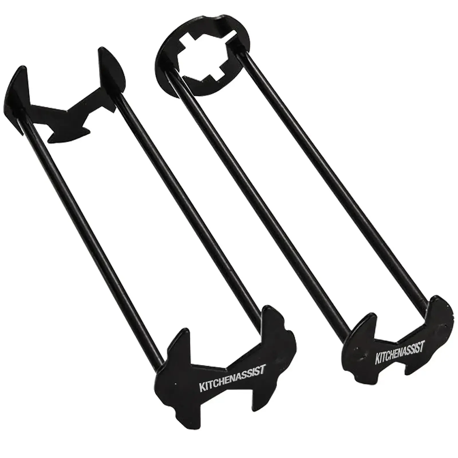 Two Pack Basin Wrench Set For Tight Spaces Universal Faucet Nut Tool With Four Jaw Hex Spanner Seven Size Adjustable Plumber Wrenches Ideal For Kitchen And Bathroom Plumbing Tasks And Narrow Pipe Fittings