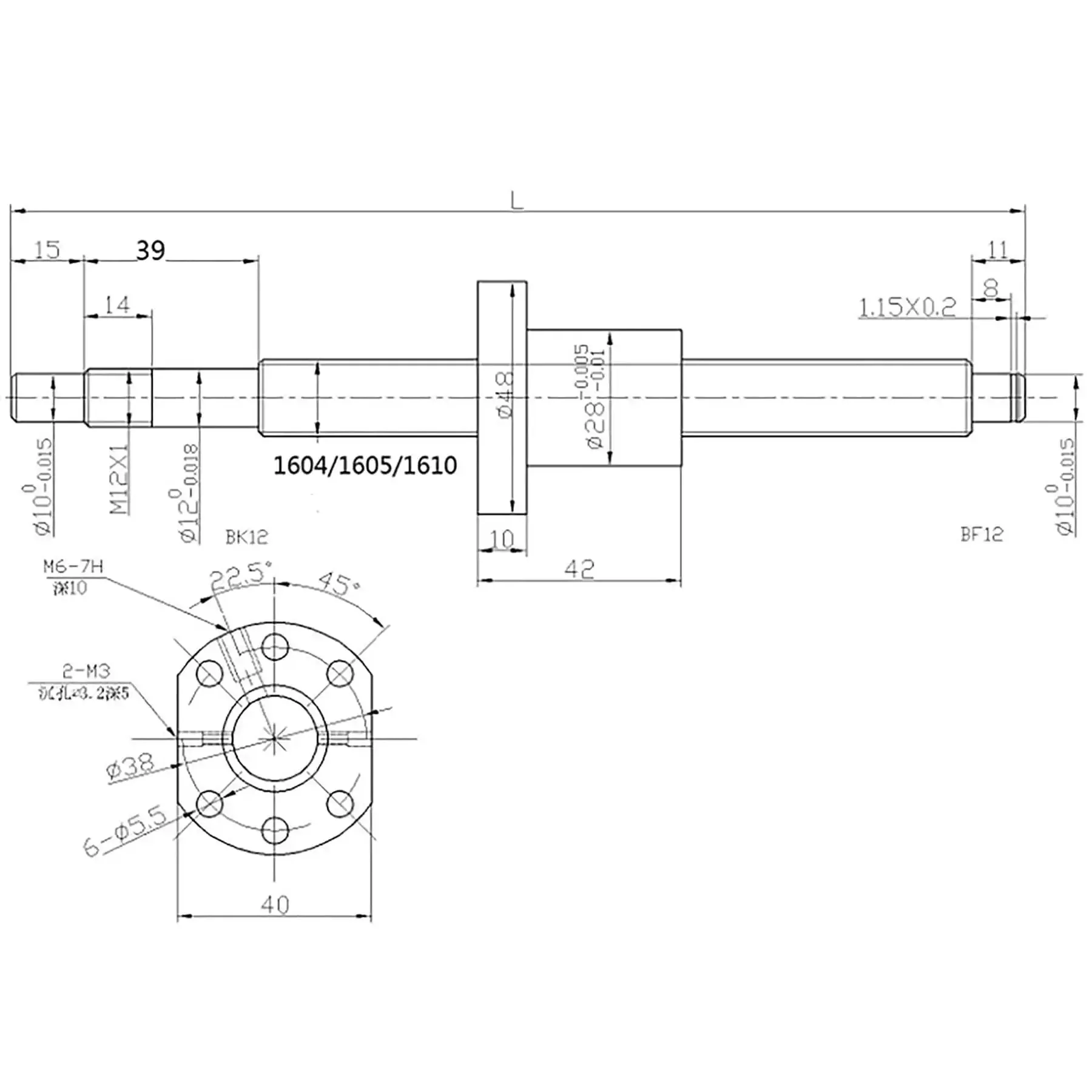 Two Pack Beefed Up HGR20 Linear Guide Rail 1000 Millimeter With RM1605 1000 Millimeter Anti Backlash Ballscrew Kit Including BF12 BK12 Nut Housing DSG16H Coupling And Sliding Blocks For CNC DIY Projects - Image 2