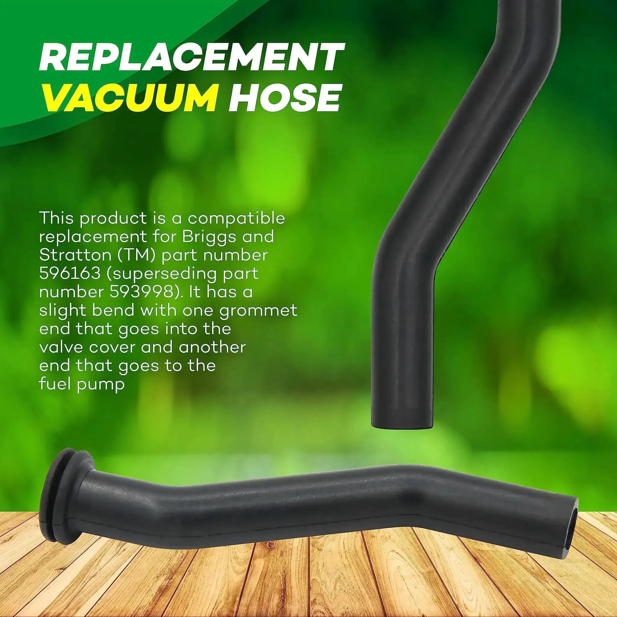 Two Pack Beefy Rubber Vacuum Hose 3 Inch For Tractor And Lawn Mower Vacuum Pumps Durable Replacement Hose Set With One Grommet End And Curved Design Engine Parts - Image 4