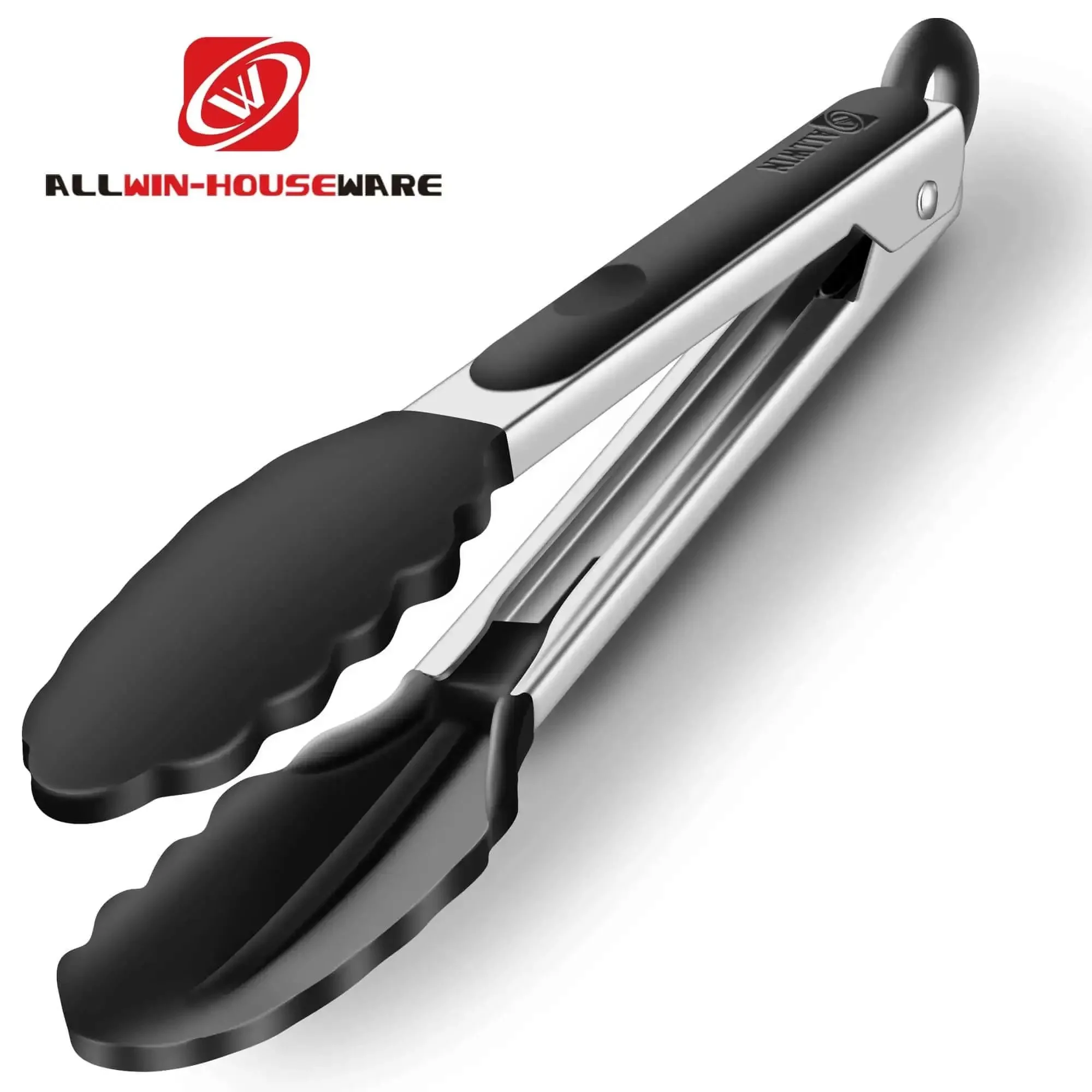 Two Pack Black Kitchen Tongs Set Pro Grade Silicone BPA Free Nonstick Stainless Steel BBQ Grilling Tongs With Locking Mechanism 9 Inch And 12 Inch Non Slip Handles Heat Resistant Up To 500 Degrees - Image 5