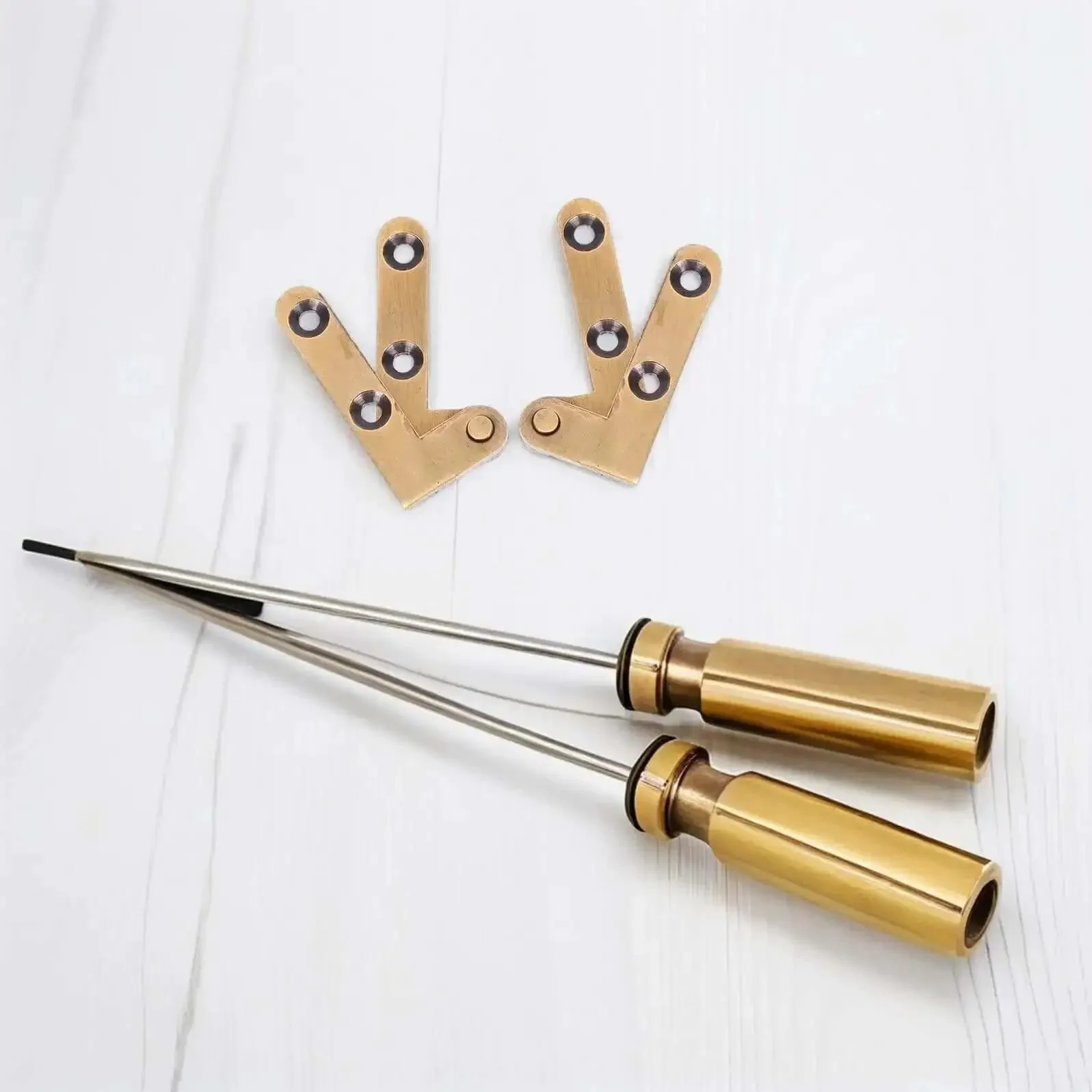 Two Pack Brass Hidden Pivot Door Hinges Heavy Duty For Quiet Operation On Doors And Windows, Pivot Hinge Set For Secret And Screen Hardware, Durable Construction - Image 5
