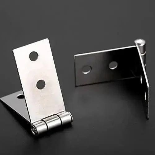 Two Pack Cabinet And Luggage Hinges With Screws, 74 By 20 Mm, 4 Holes, Zinc Alloy Jewelry Box And Wood Box Hardware, Easy To Install, Durable Decorative Hinges For Cabinets, Furniture And Vintage Style Boxes - Image 2