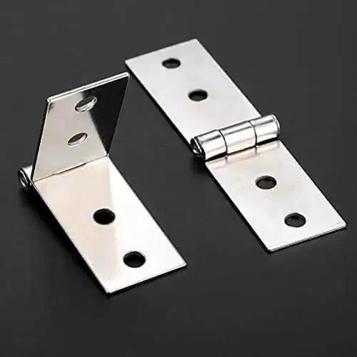 Two Pack Cabinet And Luggage Hinges With Screws, 74 By 20 Mm, 4 Holes, Zinc Alloy Jewelry Box And Wood Box Hardware, Easy To Install, Durable Decorative Hinges For Cabinets, Furniture And Vintage Style Boxes - Image 4