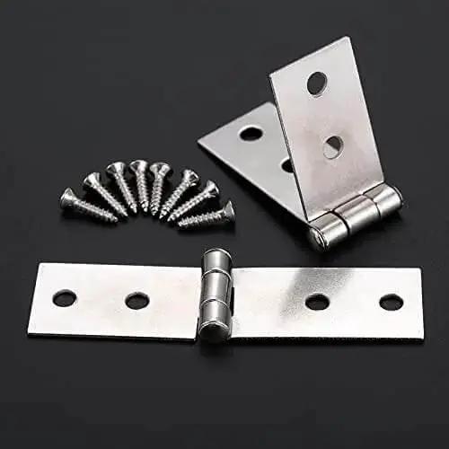 Two Pack Cabinet And Luggage Hinges With Screws, 74 By 20 Mm, 4 Holes, Zinc Alloy Jewelry Box And Wood Box Hardware, Easy To Install, Durable Decorative Hinges For Cabinets, Furniture And Vintage Style Boxes - Image 5