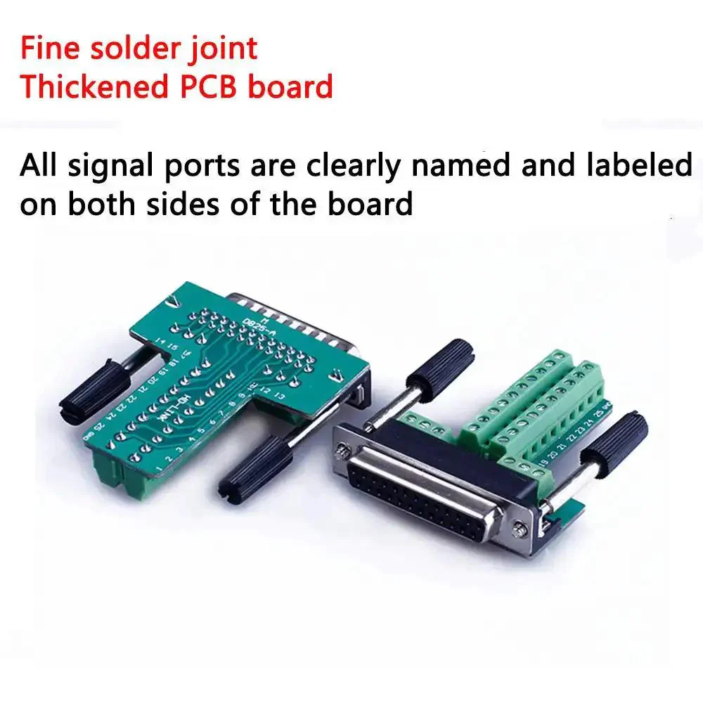 Two Pack DB25 Solderless Connector Kit For RS232 D Sub Serial To 25 Pin Breakout Gear With Case Long Bolts And Nuts Male And Female For Pro Electronics Lab And DIY Projects Plug And Play Ready - Image 6