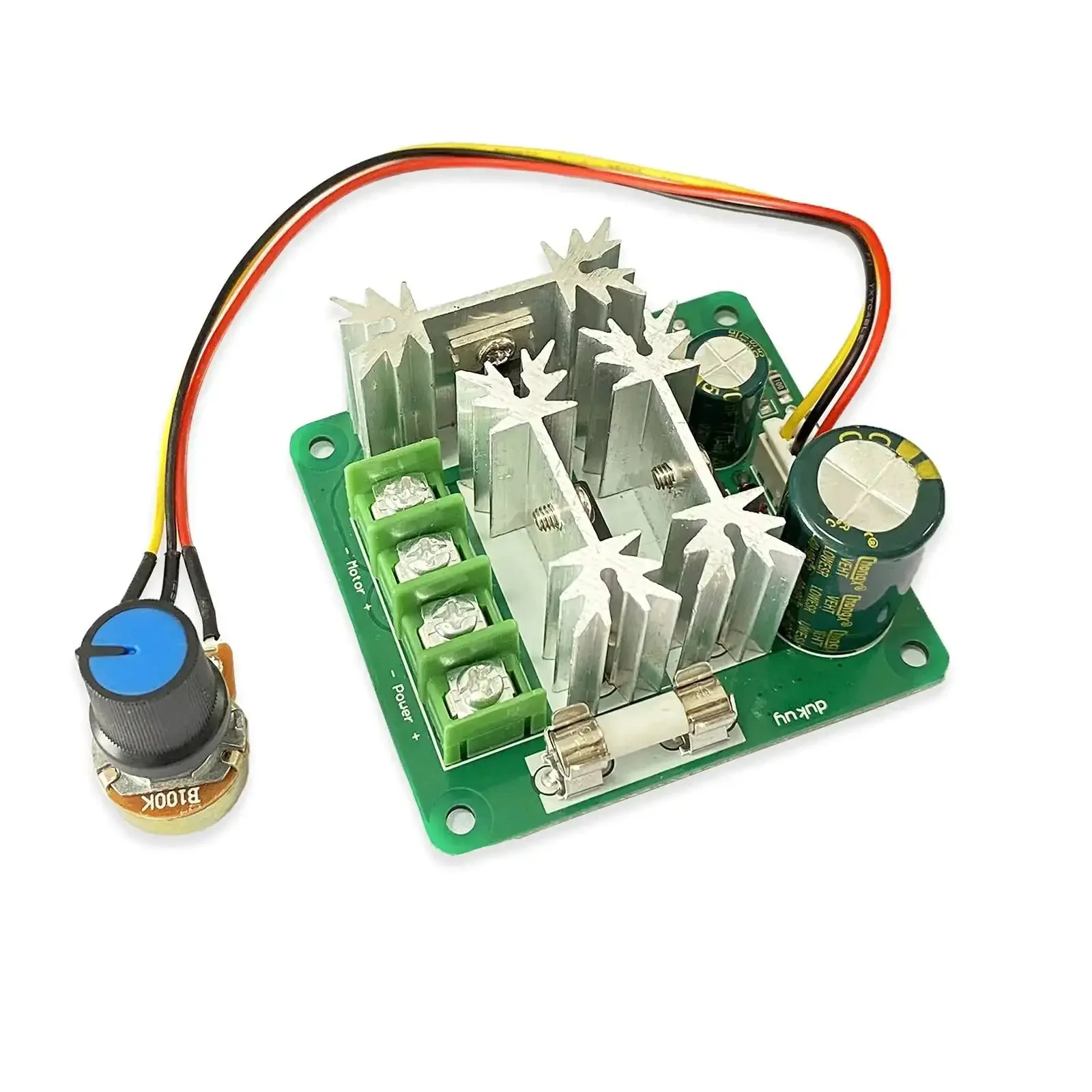 Two Pack DC Motor Speed Controller 6V To 90V PWM 15A With Knob PLC Compatible Low Noise Dope Performance High Efficiency 0 To 100 Percent Speed Control For DIY Projects And Pumps - Image 2