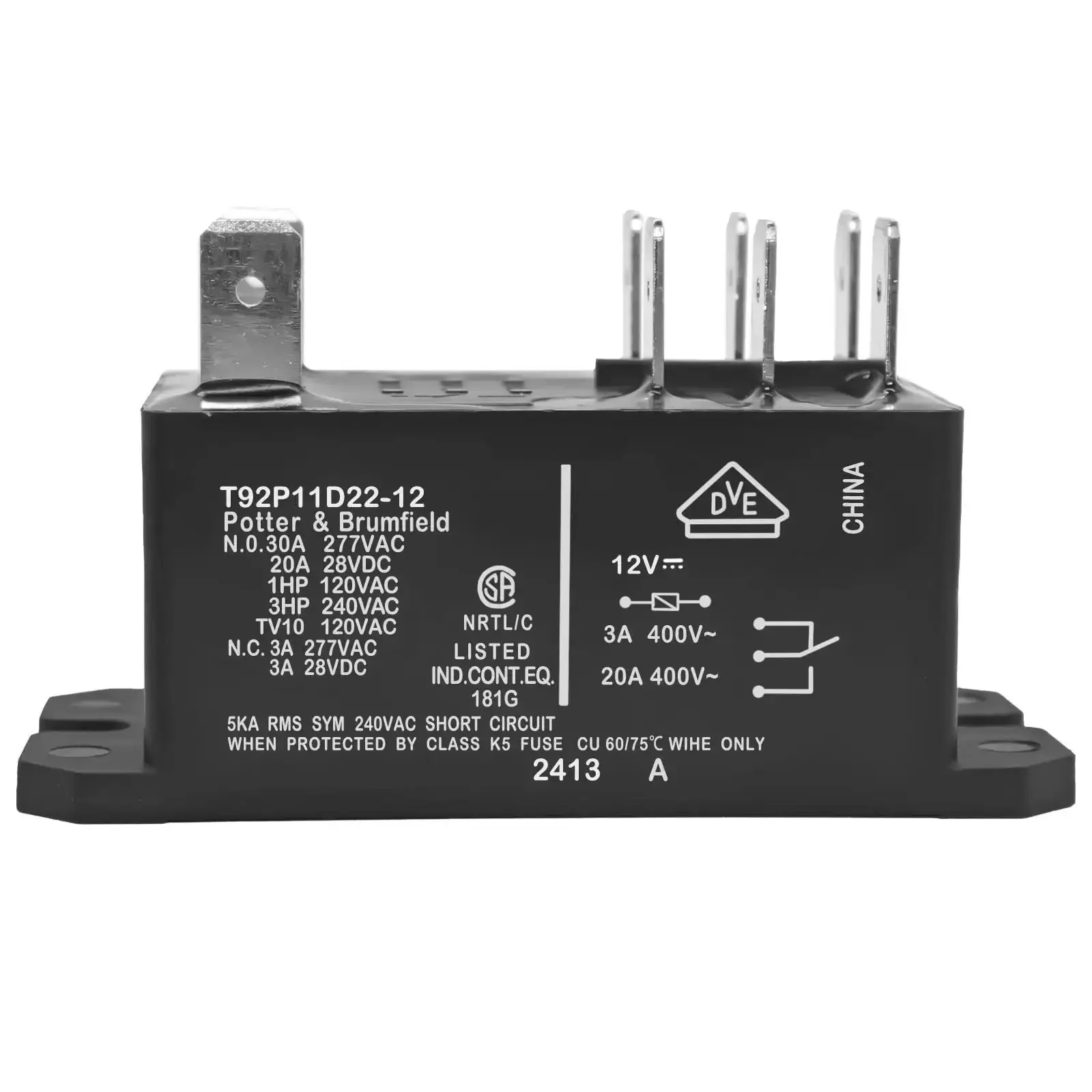Two Pack DPDT Power Relay 12V DC Coil Beefy 30A 120 277VAC General Purpose Relay For Industrial Automation HVAC Automotive And Appliance Switching Projects Applications - Image 7