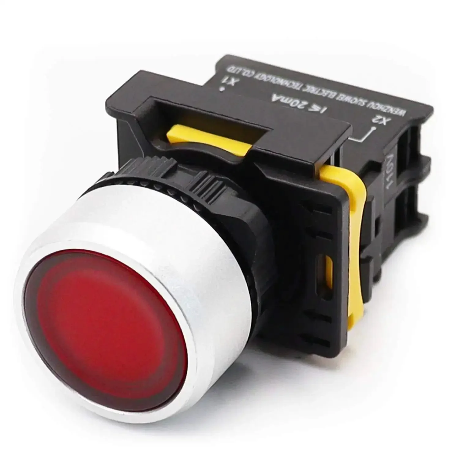 Two Pack Dual Color Red Green LED Push Button Switch 110 To 220 Volt Waterproof IP65 22mm Panel Mount 1NO 1NC SPST Momentary 10 Amp 600 Volt Great For Control Panels And DIY Projects - Image 6