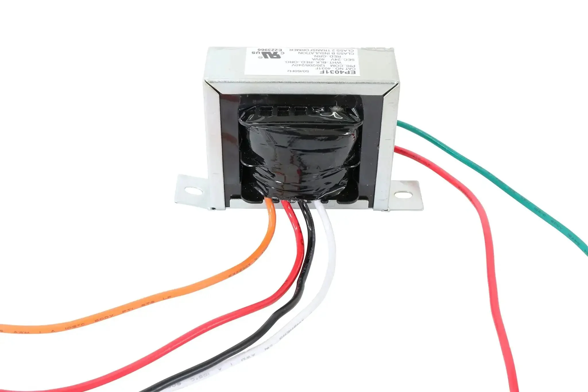 Two Pack EI Isolation Transformer For HVAC Controls 120/208/240V Primary 24V Secondary 40 VA Class 2 With Foot Mount Replacement For Jard 4031F Packard 42440 Gemline Easy Install - Image 4