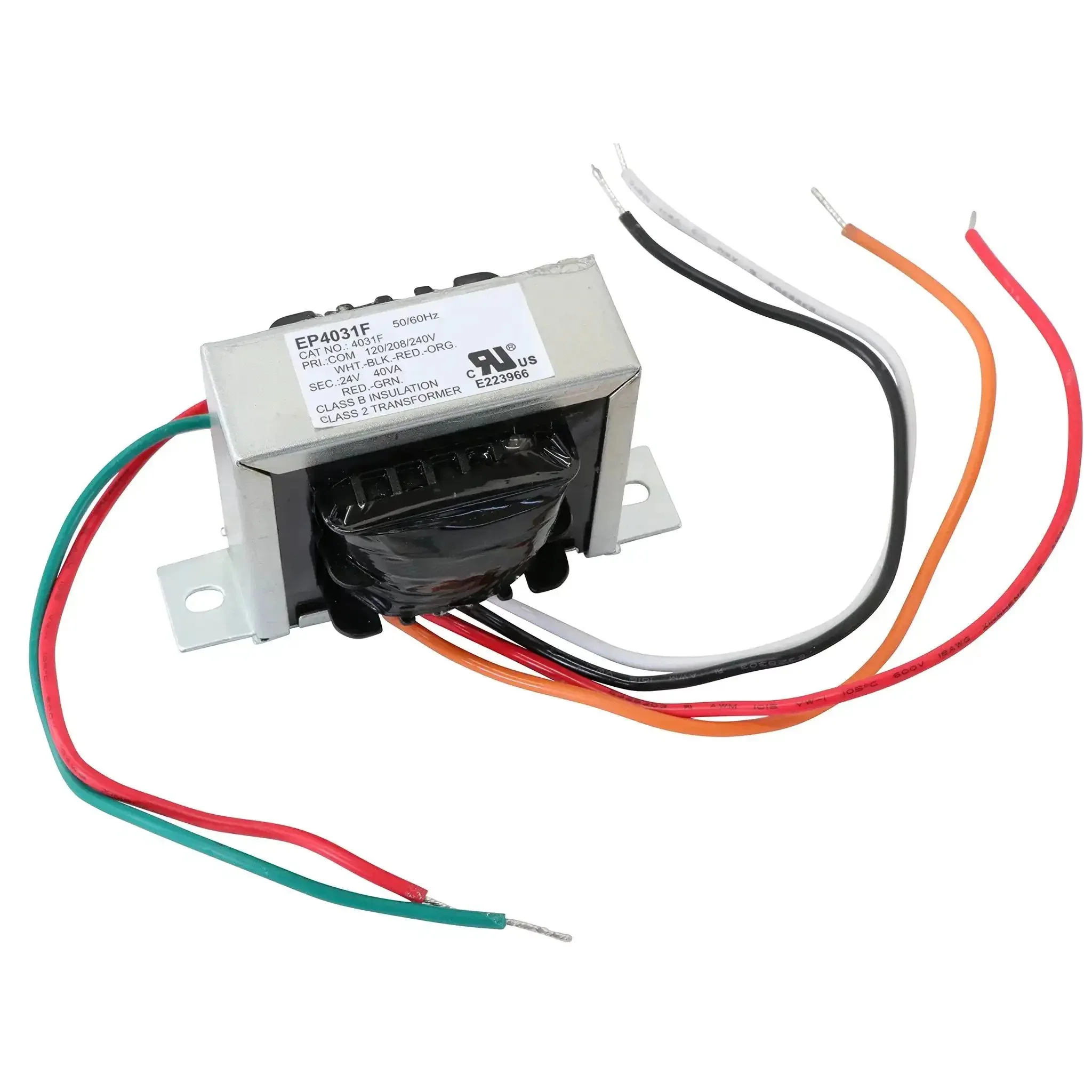 Two Pack EI Isolation Transformer For HVAC Controls 120/208/240V Primary 24V Secondary 40 VA Class 2 With Foot Mount Replacement For Jard 4031F Packard 42440 Gemline Easy Install - Image 5