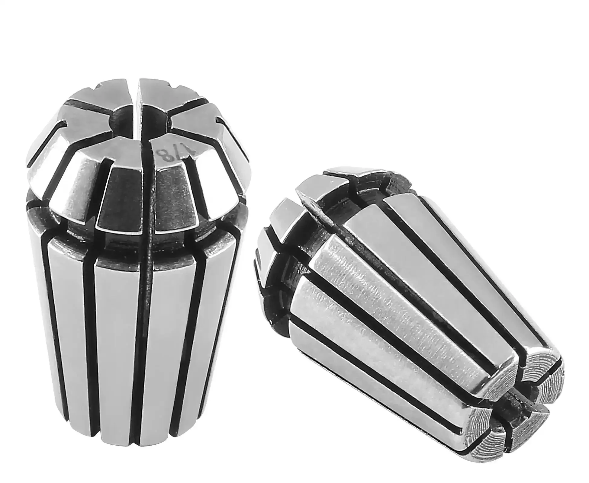 Two Pack ER11 Collet One Eighth Inch High Precision Spring Collet Chuck For CNC Engraving Machines And Milling Lathe Tools Made From Beefy Spring Steel With Temperature And Corrosion Resistance For A Precise Fit