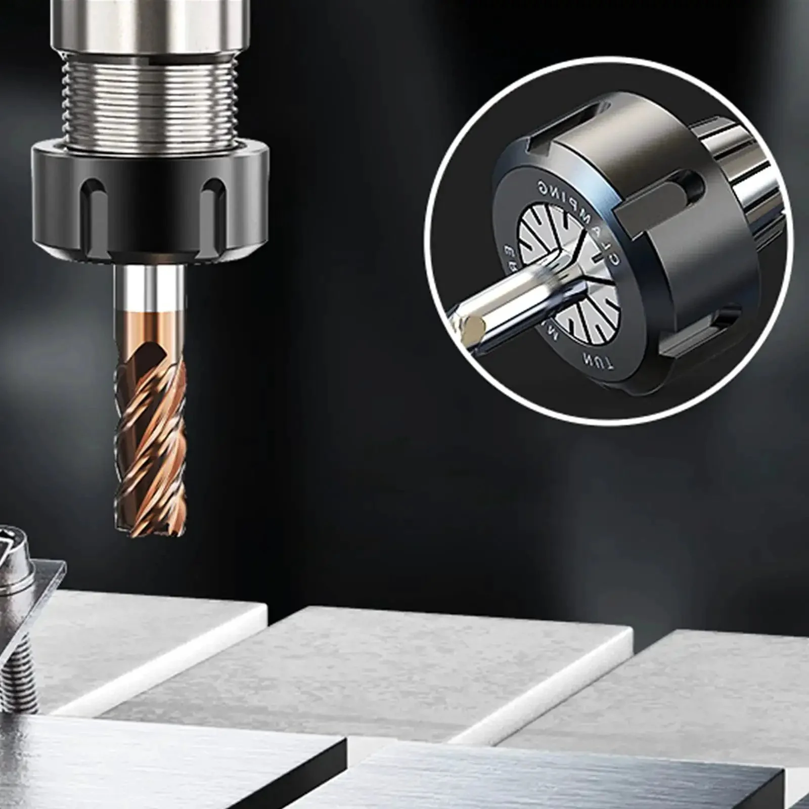Two Pack ER11 Collet One Eighth Inch High Precision Spring Collet Chuck For CNC Engraving Machines And Milling Lathe Tools Made From Beefy Spring Steel With Temperature And Corrosion Resistance For A Precise Fit - Image 2