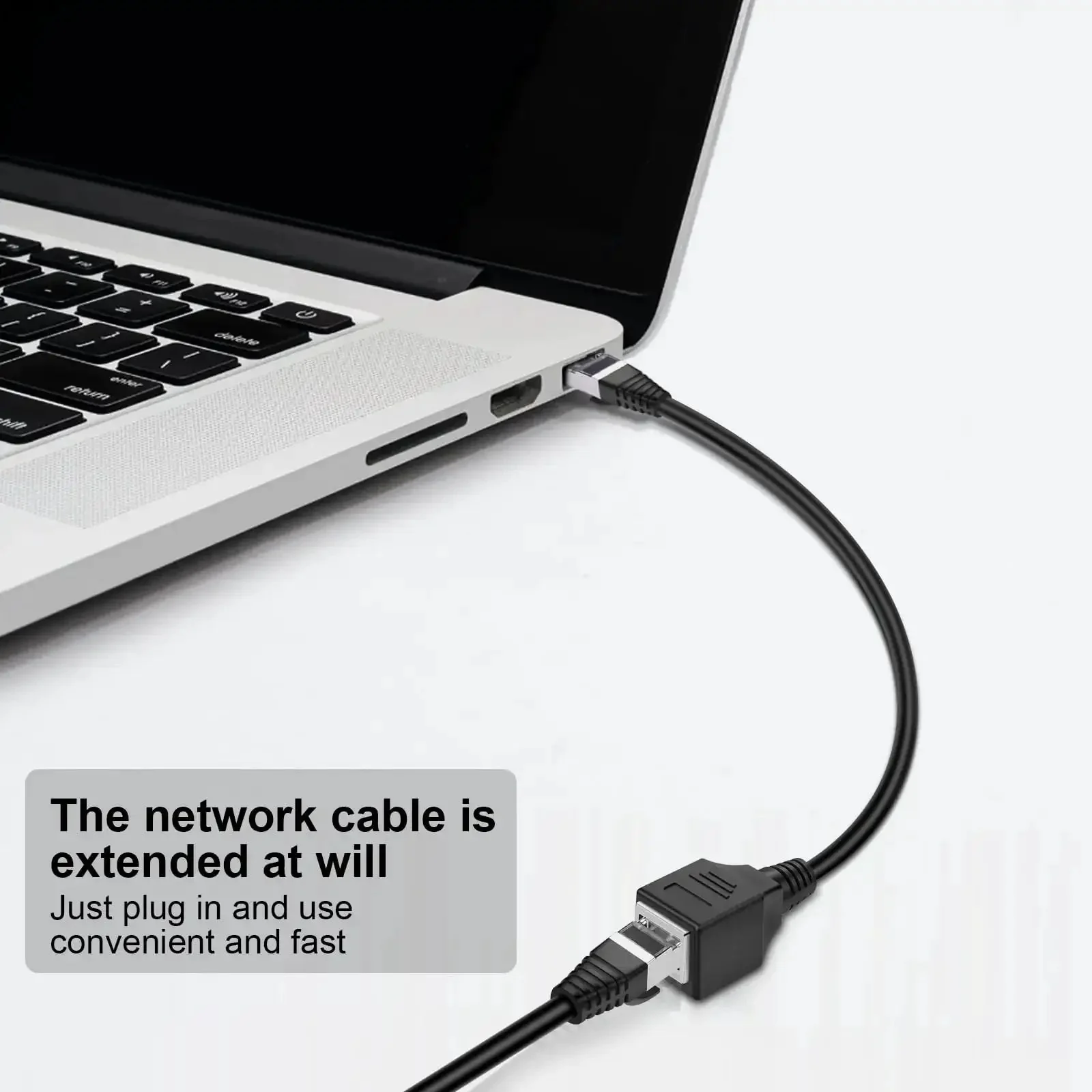 Two Pack Ethernet Extension Cables Cat6 Patch Cord 1 Ft RJ45 Male To Female Network Cable For Home Office Ideal For Extending Router Or Streaming Device Spare Patch Cable For Testing And Quick Setups - Image 3