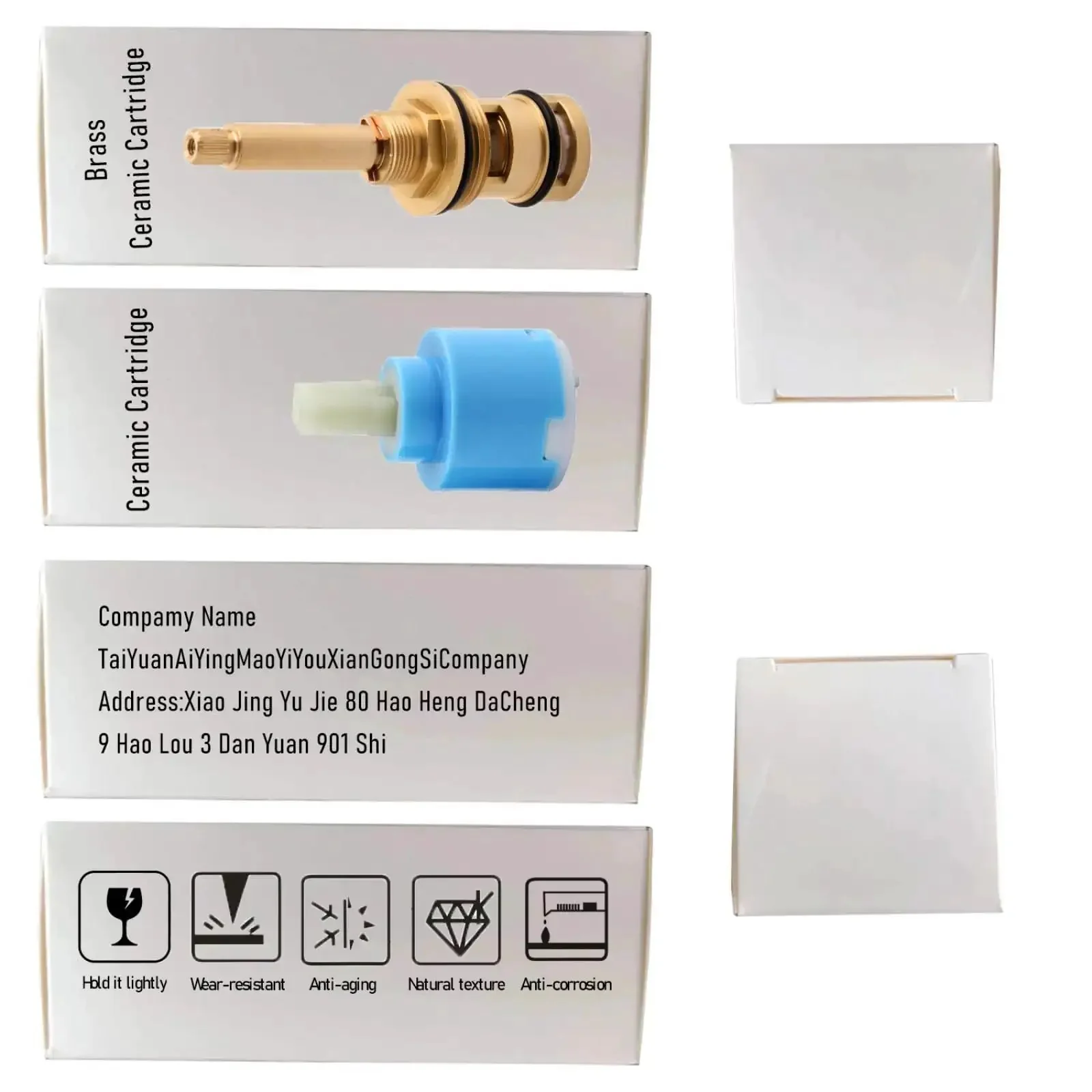 Two Pack Faucet Cartridge Replacement Brass Ceramic Disc With 20 Spline For Hot And Cold Water Ball Valves Durable Easy Install For Bathroom And Kitchen Color Options Red Or Blue - Image 2
