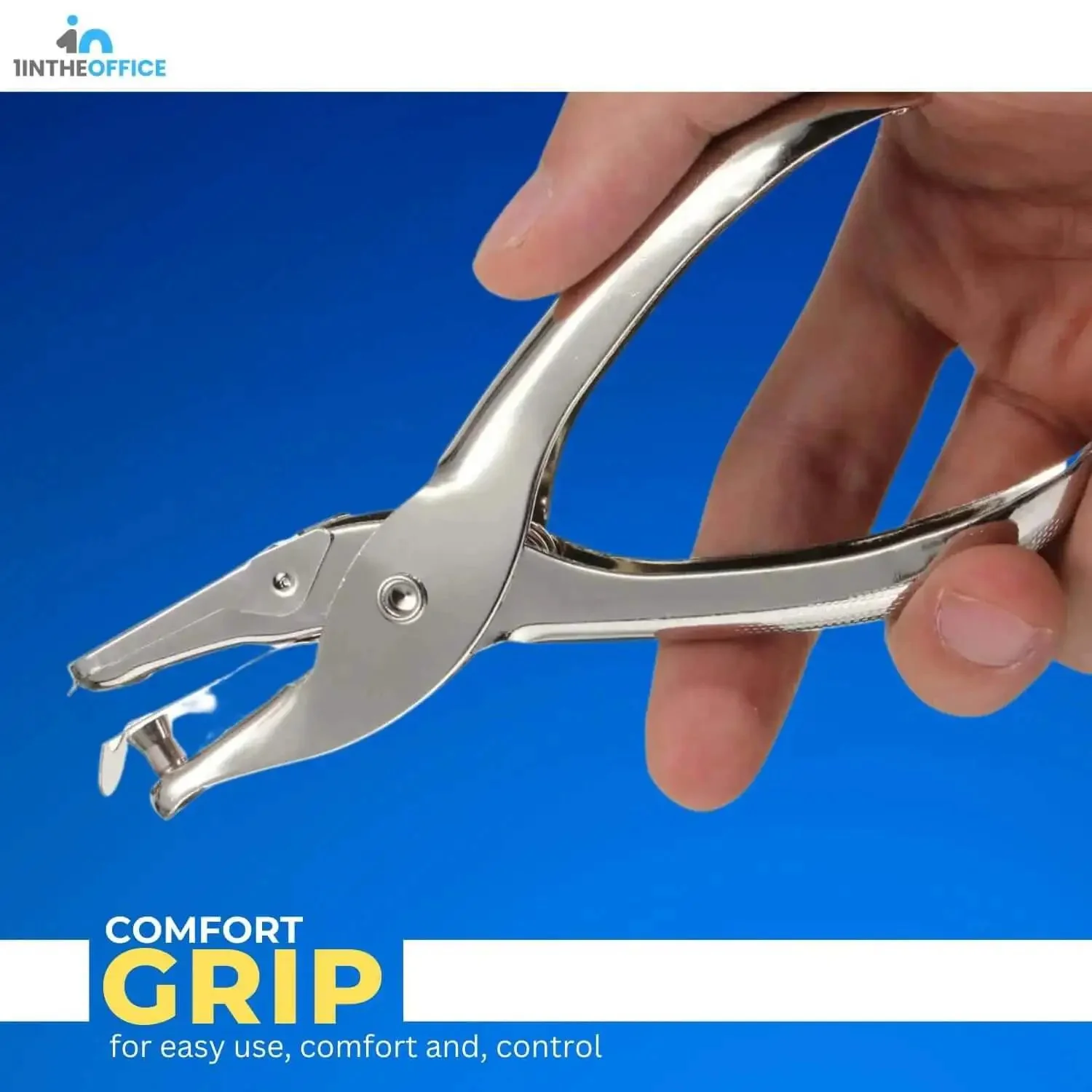 Two Pack Handy Single Hole Puncher For Paper One Quarter Inch Hole Size Durable Metal Construction Handheld Punch Tool With Easy Grip Silver Finish Budget Friendly Office Desk Essential - Image 4