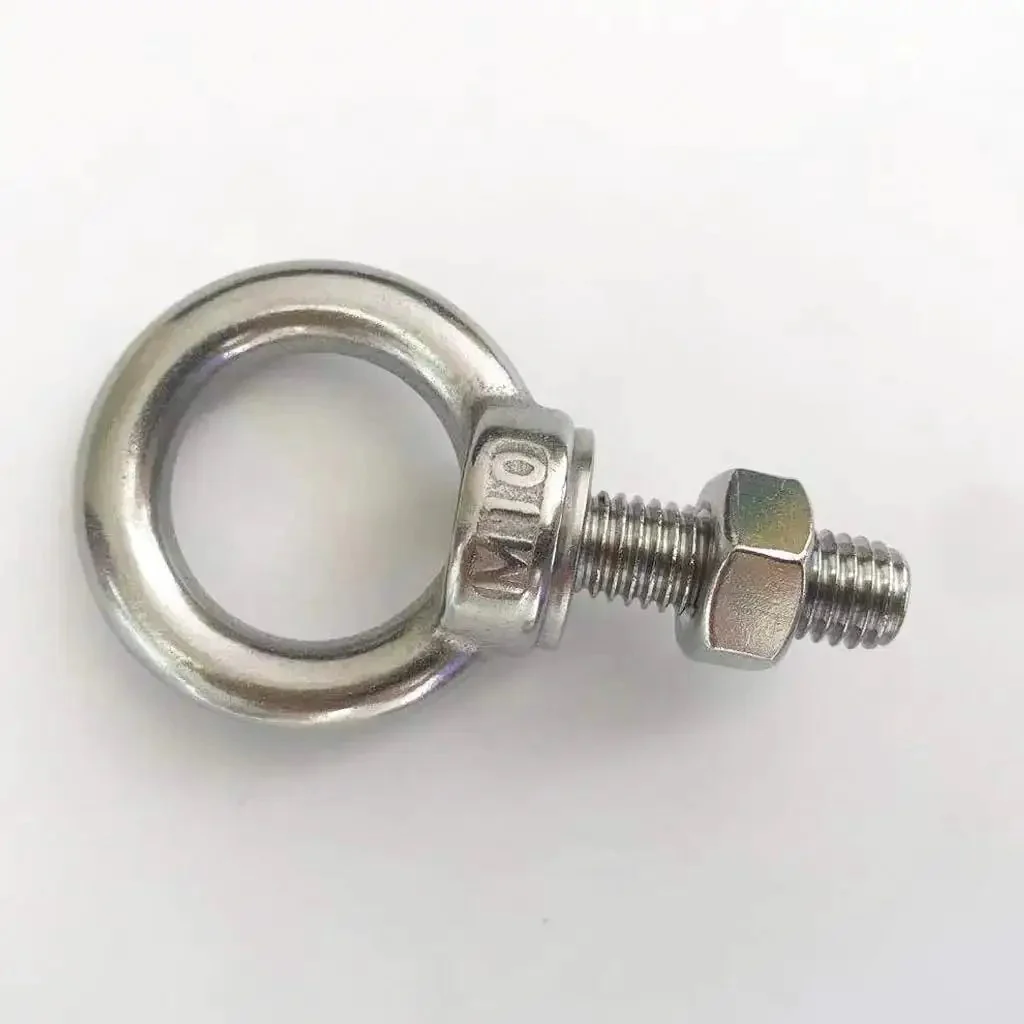 Two Pack Heavy Duty M10 Stainless Shoulder Eye Bolt Set With Nuts And Flat Washers 72mm Total Length 30mm Thread Corrosion Resistant 304 Stainless Steel Lifting Ring Eyebolts For Industrial Rigging - Image 7