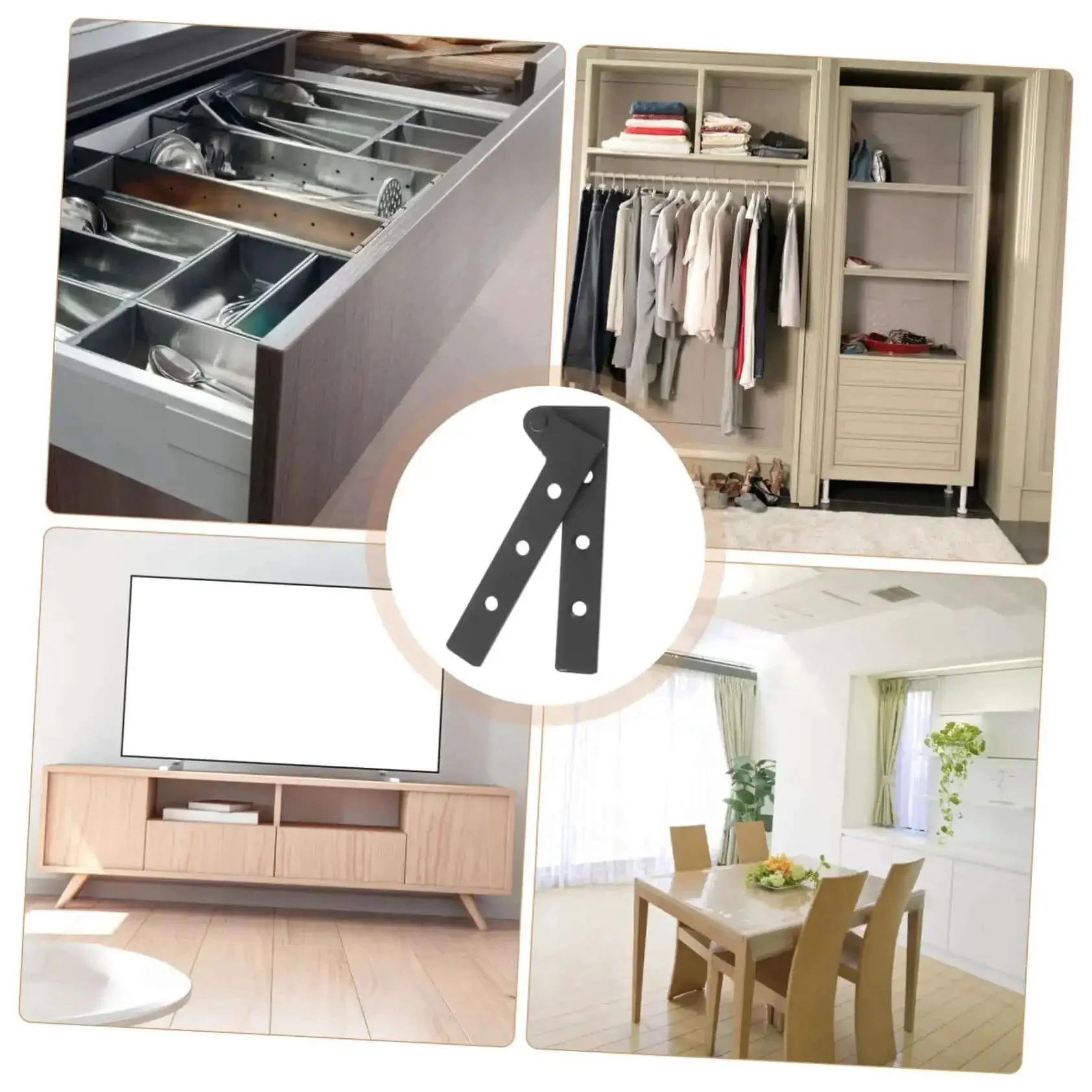 Two Pack Heavy Duty Pivot Hinge Hidden Door Hardware For Secret Doors Easy Install Kit Built To Last Ideal For Cabinets And Home Use With Universal Compatibility And Sturdy Construction - Image 2