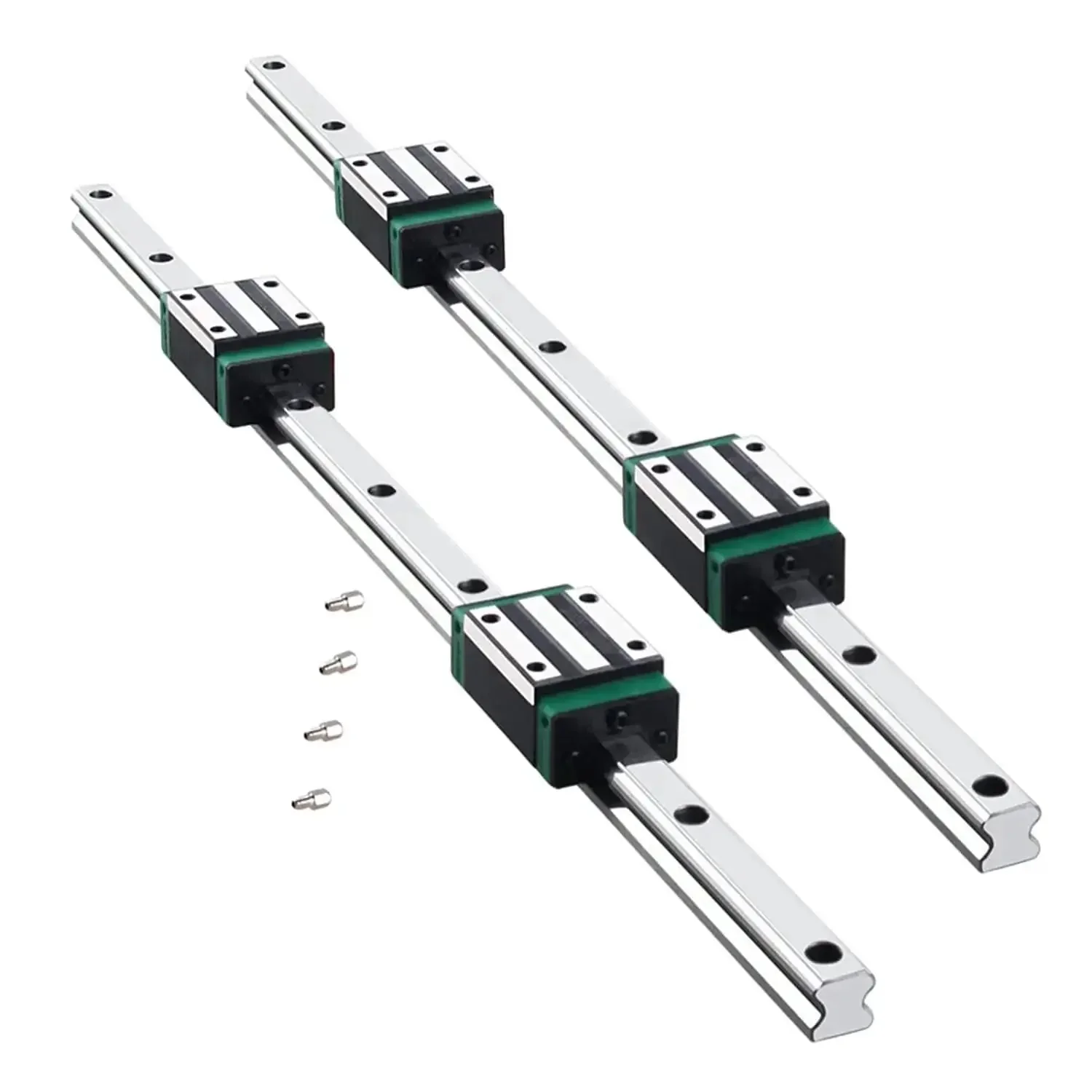 Two Pack HGR20 900mm Linear Guide Rails With Four HGH20CA Carriage Blocks For DIY CNC Routers Lathes And Mills Premium Precision Rails With Easy Mounting And Long Lasting Wear Resistant Performance Kit