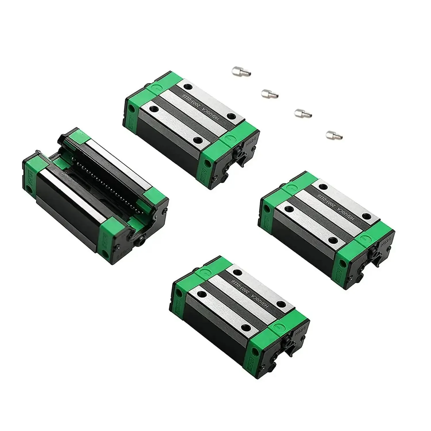 Two Pack HGR20 900mm Linear Guide Rails With Four HGH20CA Carriage Blocks For DIY CNC Routers Lathes And Mills Premium Precision Rails With Easy Mounting And Long Lasting Wear Resistant Performance Kit - Image 3