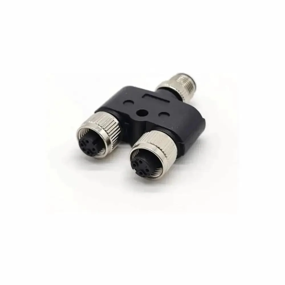 Two Pack M12 Y Connector 4 Pin A Coded Waterproof Adapters, One Male to Two Female Splitter for Industrial Sensors and Automation, Built Tough IP Rated for Rugged Environments for Industrial Settings - Image 3