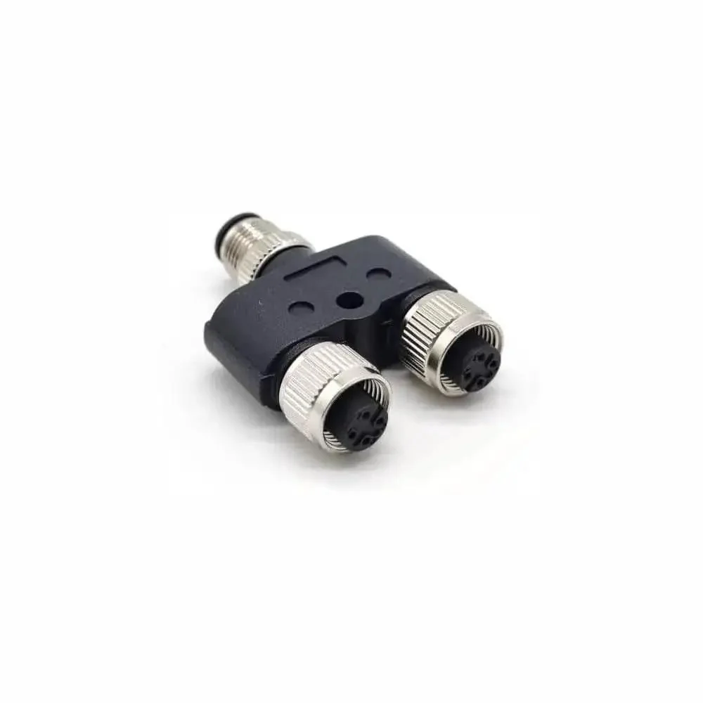 Two Pack M12 Y Connector 4 Pin A Coded Waterproof Adapters, One Male to Two Female Splitter for Industrial Sensors and Automation, Built Tough IP Rated for Rugged Environments for Industrial Settings - Image 4